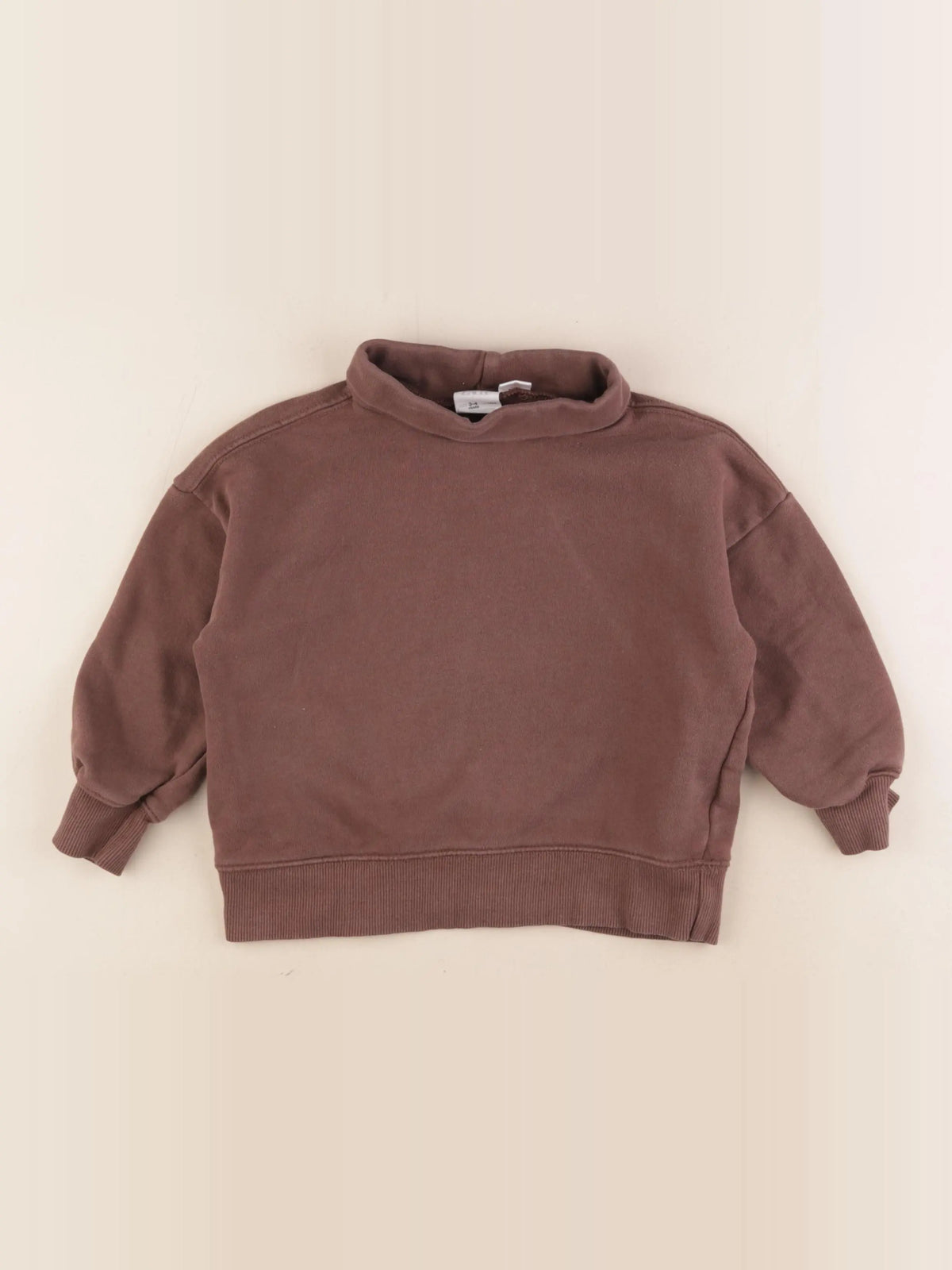 Zara - sweat marron - 3/4 ans