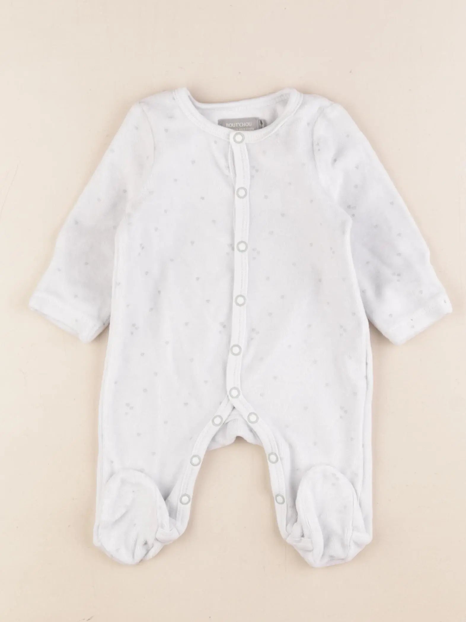 Boutchou - pyjama velours bleu - 1 mois