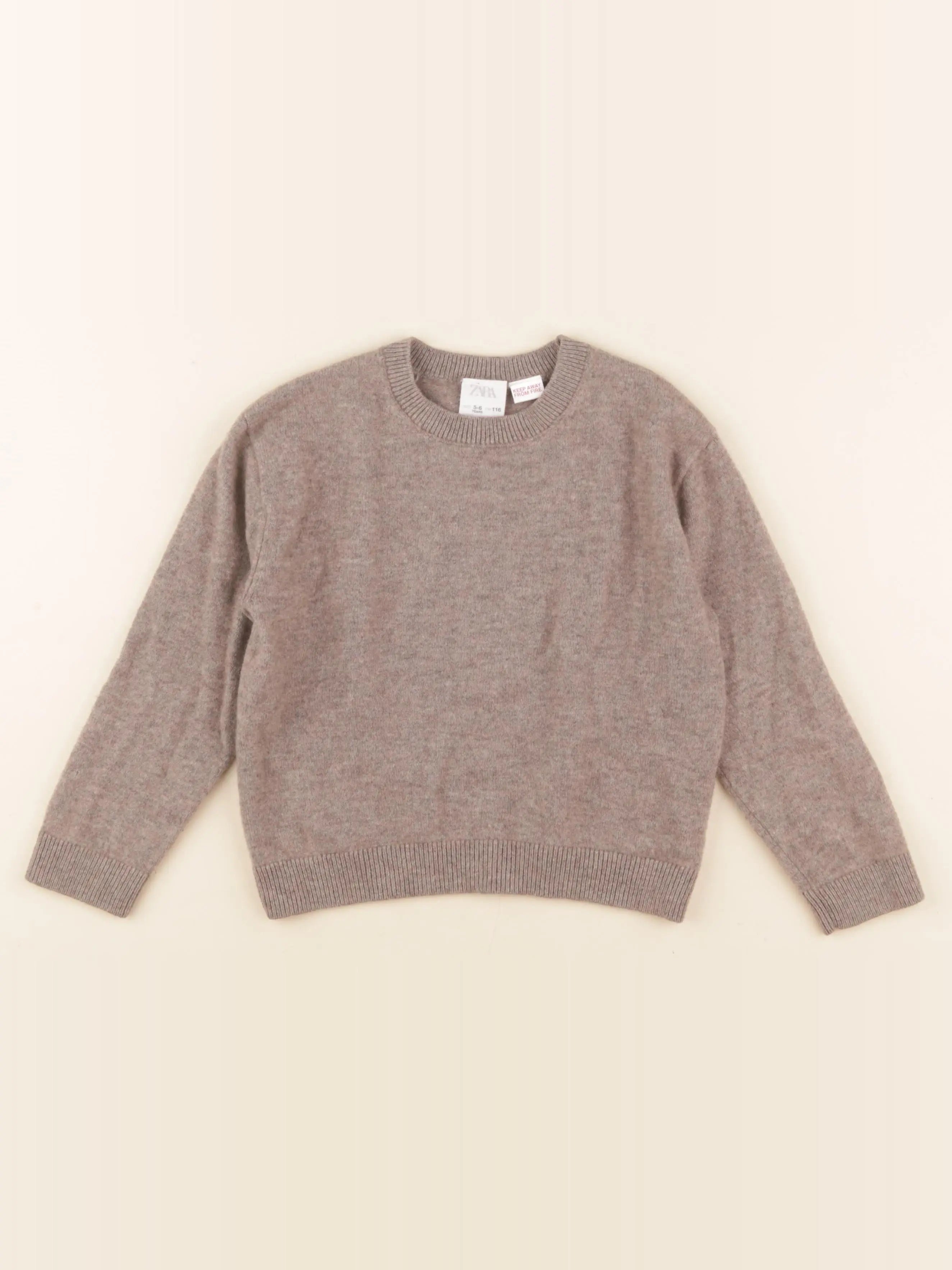 Zara - pull beige - 5/6 ans