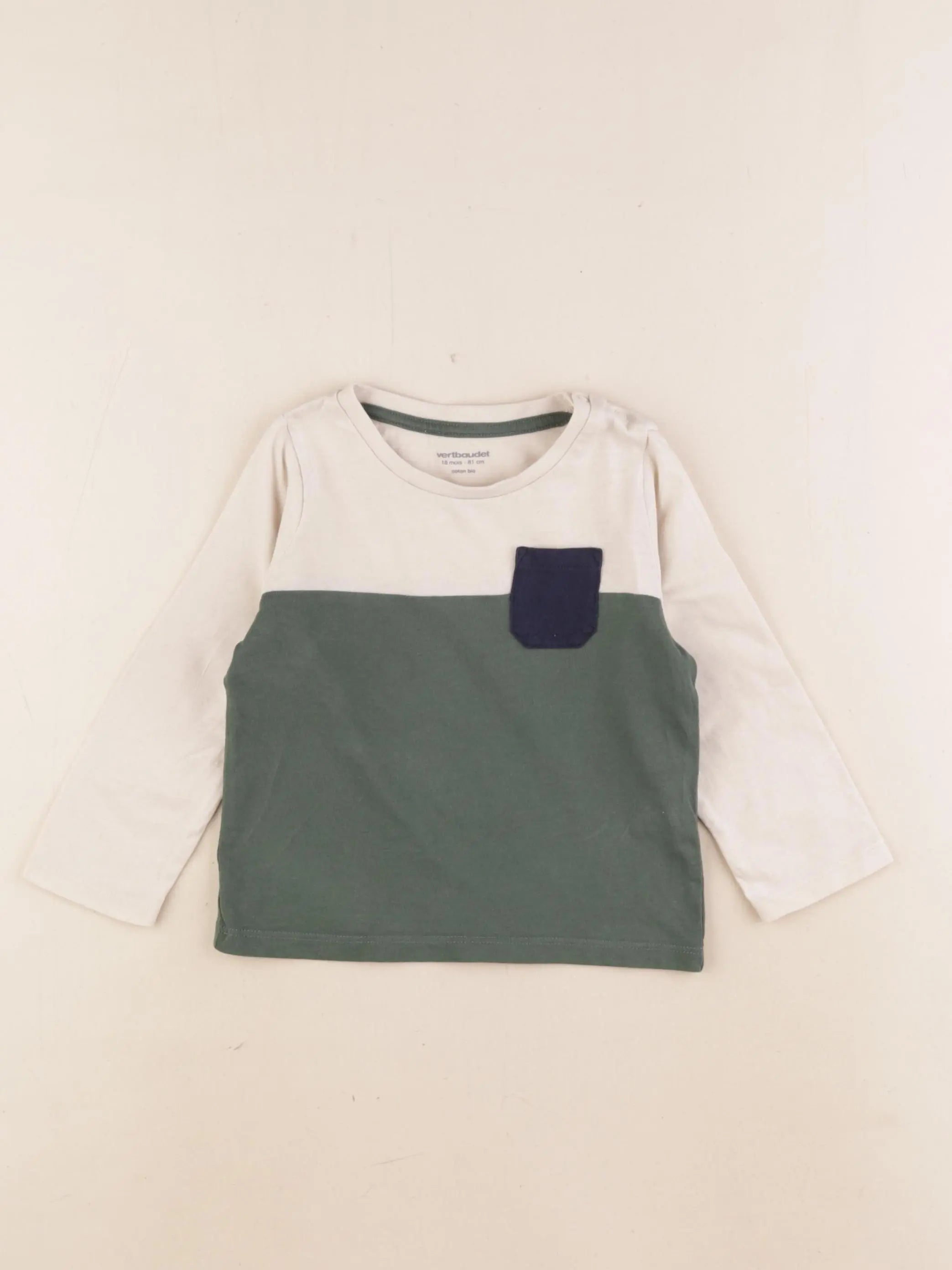Vertbaudet - tee-shirt vert - 18 mois