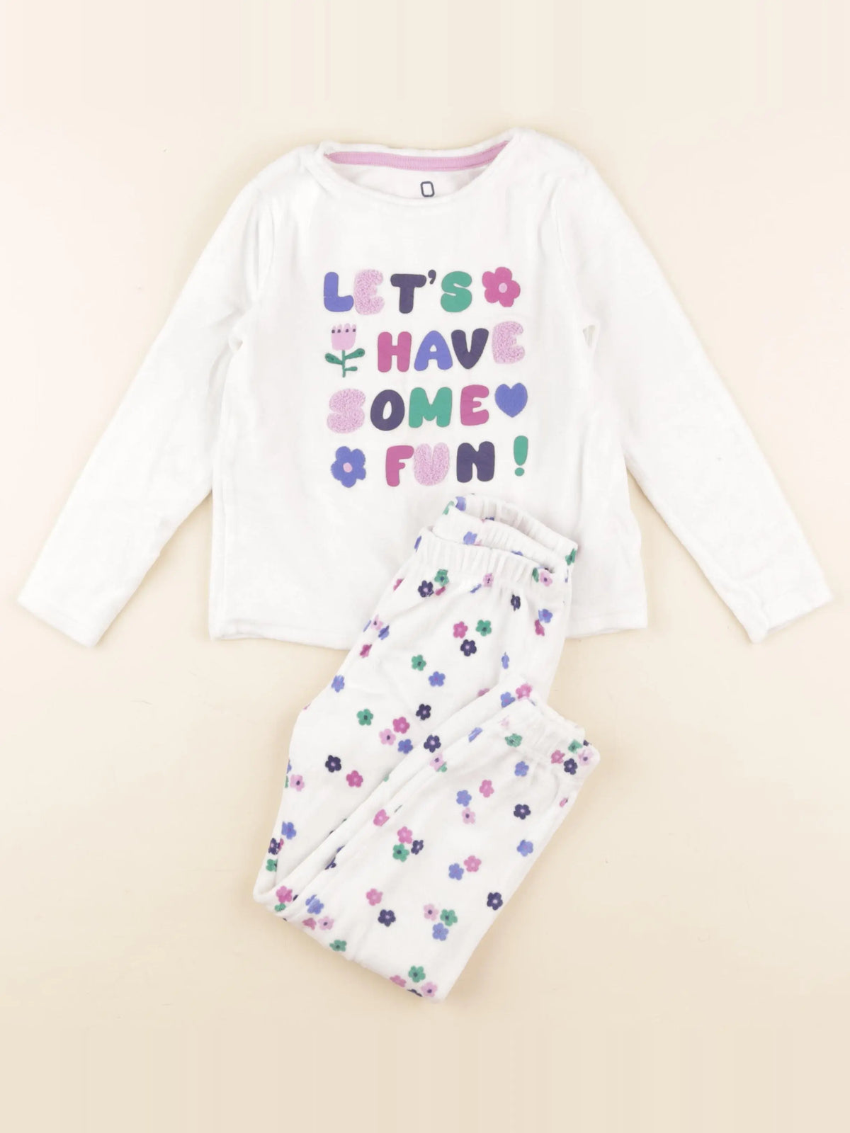 Okaidi - pyjama velours multicolore - 4 ans