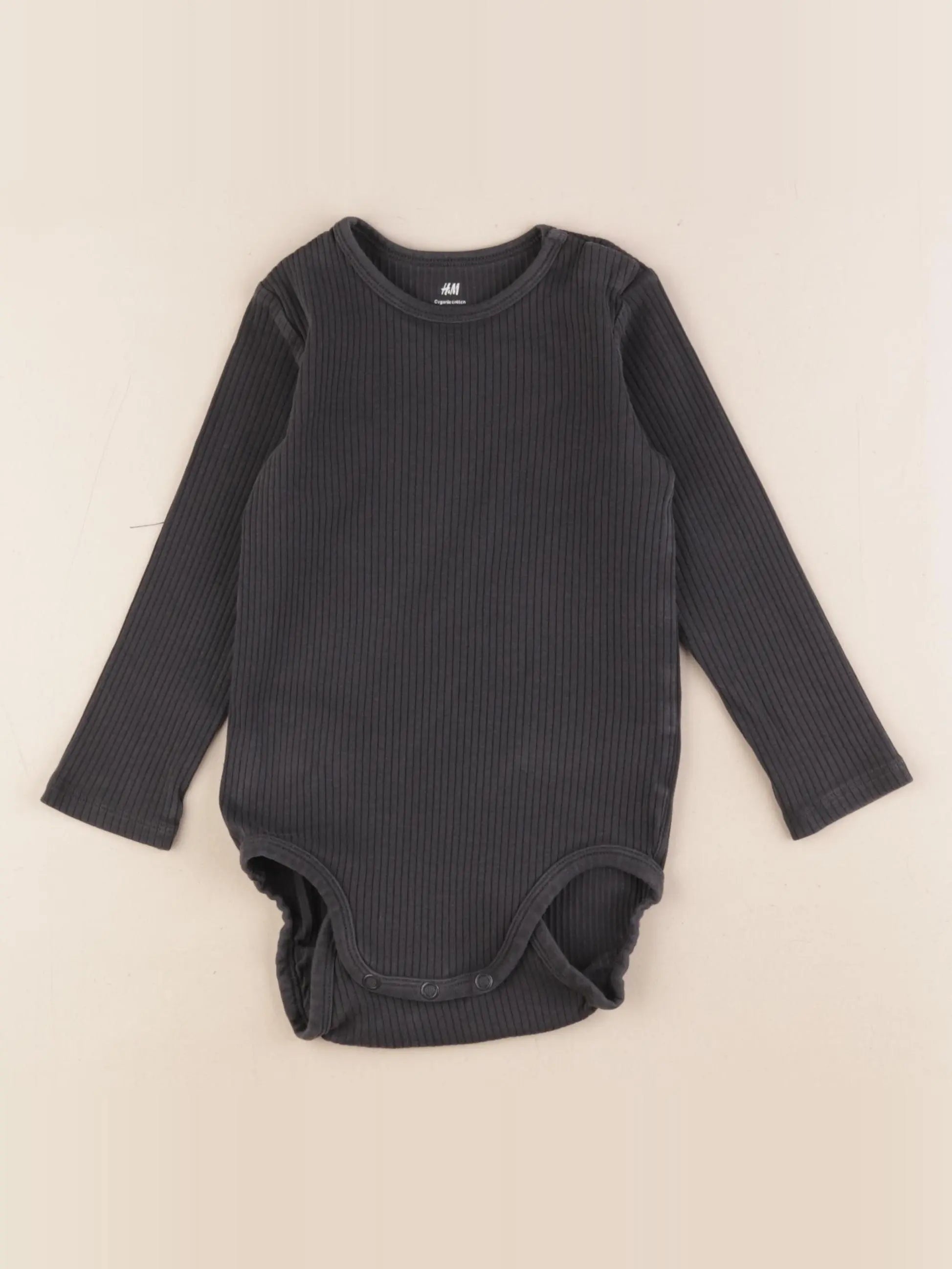 H&M - body gris - 1 an à 2 ans