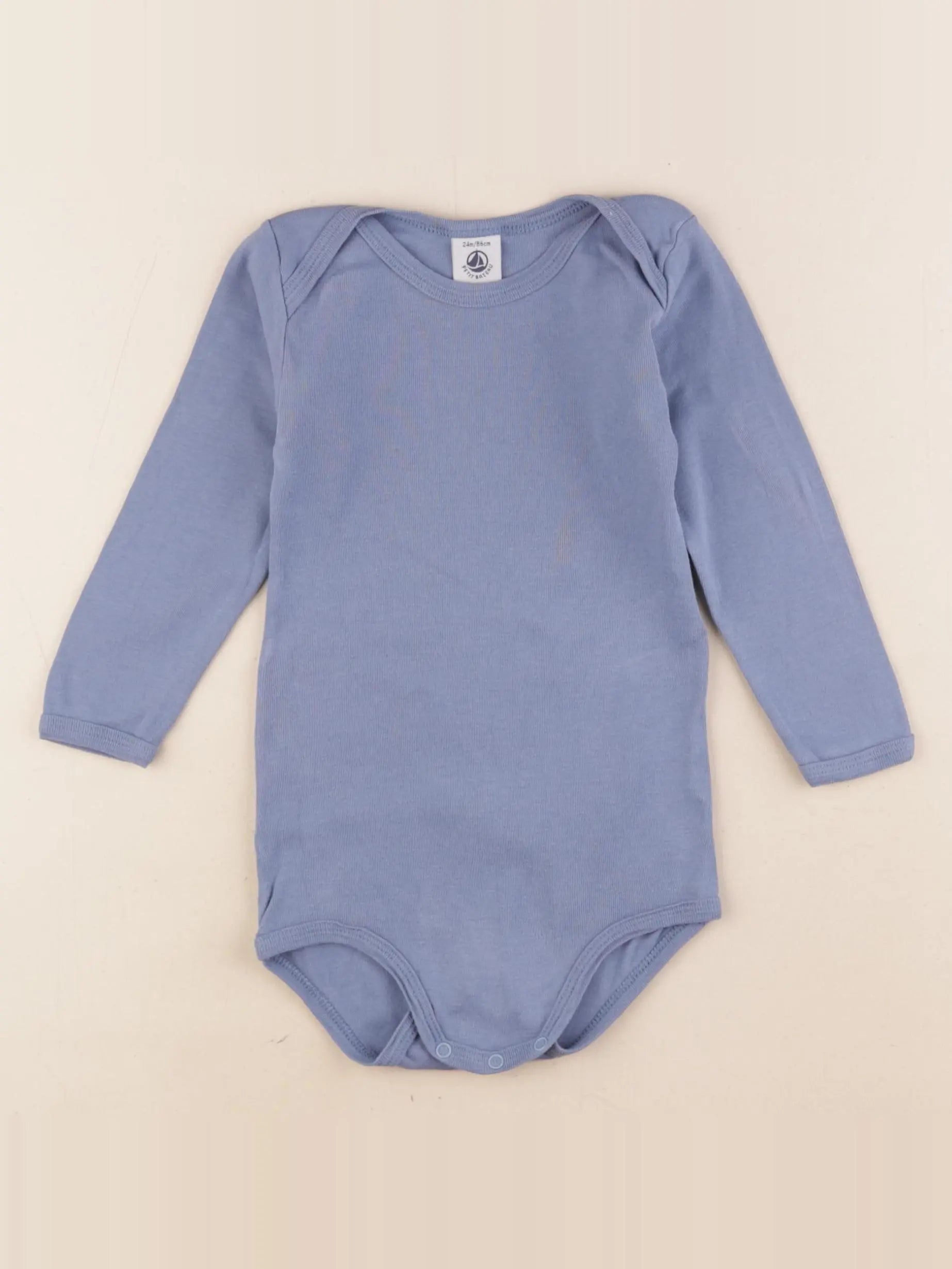 Petit Bateau - body bleu - 24 mois