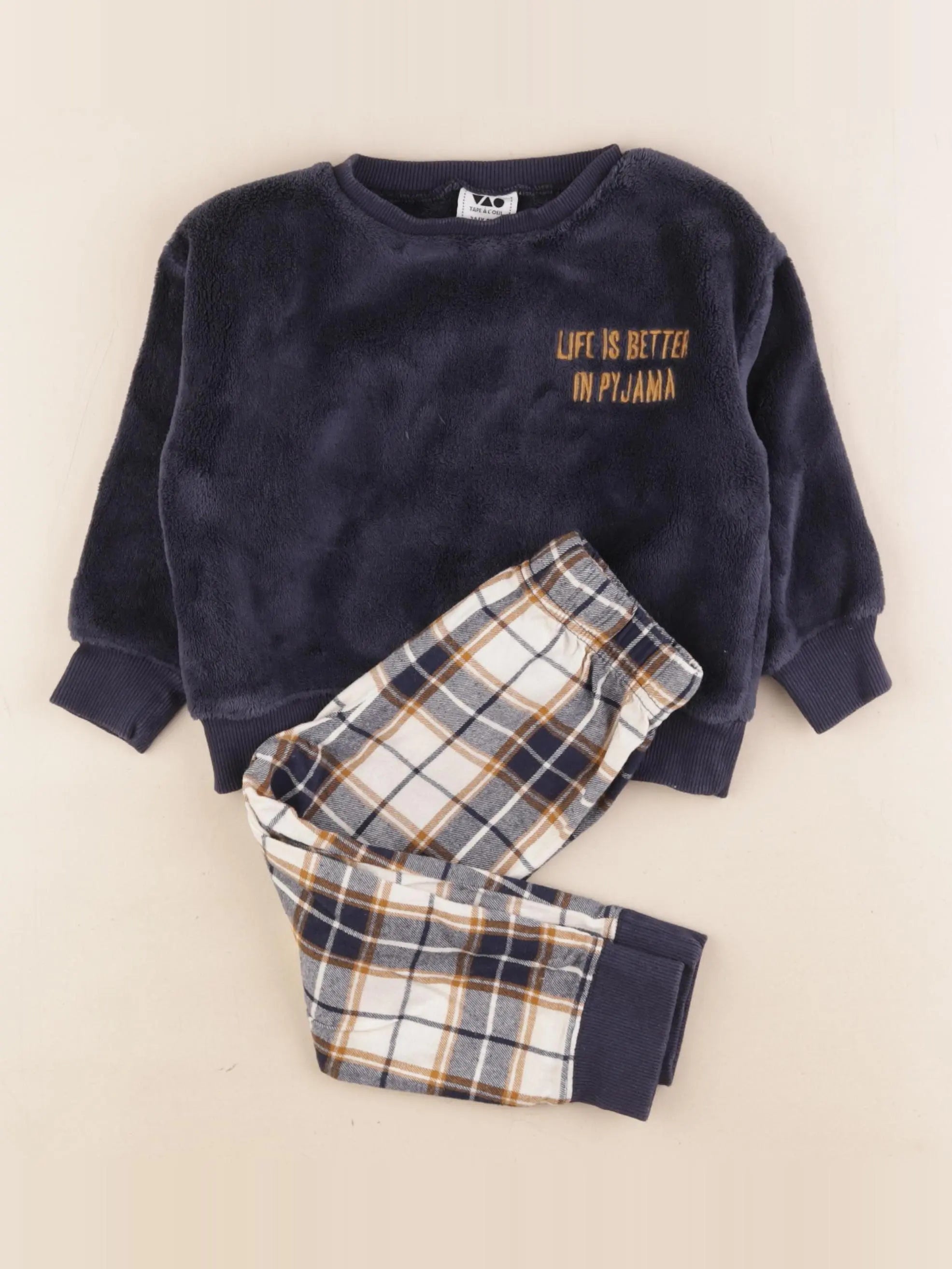 Tape à l'oeil - pyjama coton bleu - 2 ans