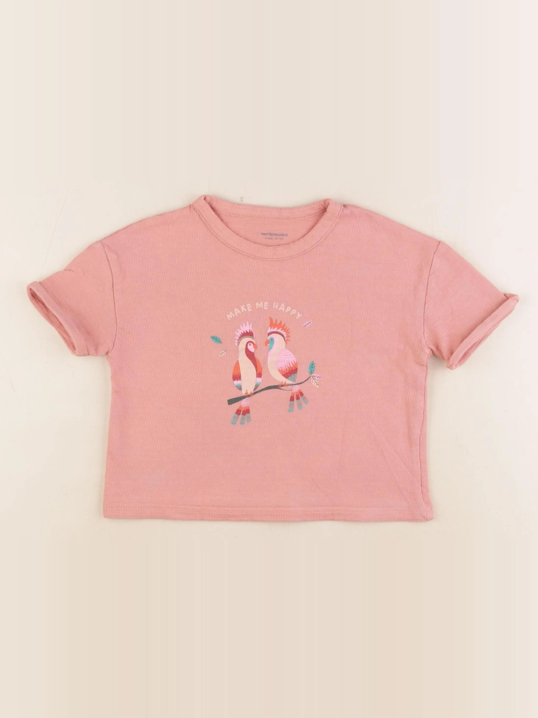 Vertbaudet - tee-shirt rose - 3 ans