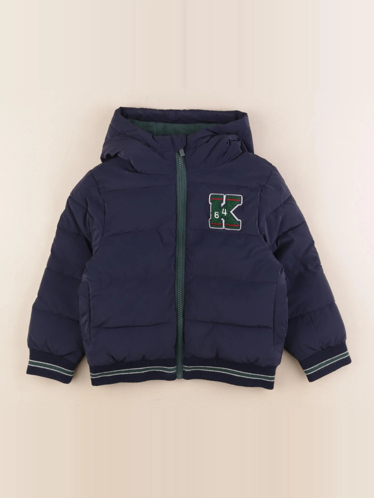 Vertbaudet - doudoune vert, bleu - 4 ans