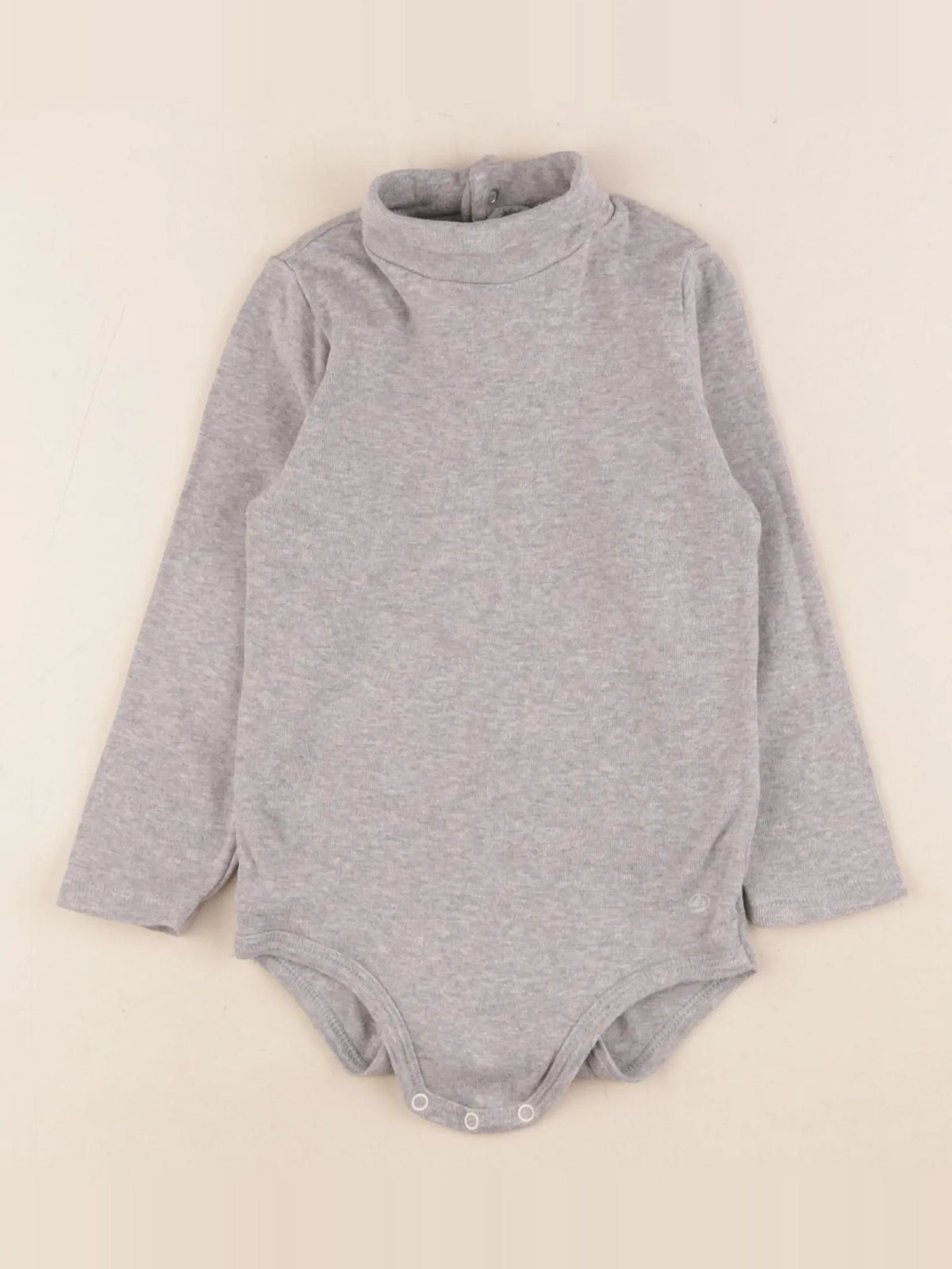 Petit Bateau - body à col gris - 24 mois