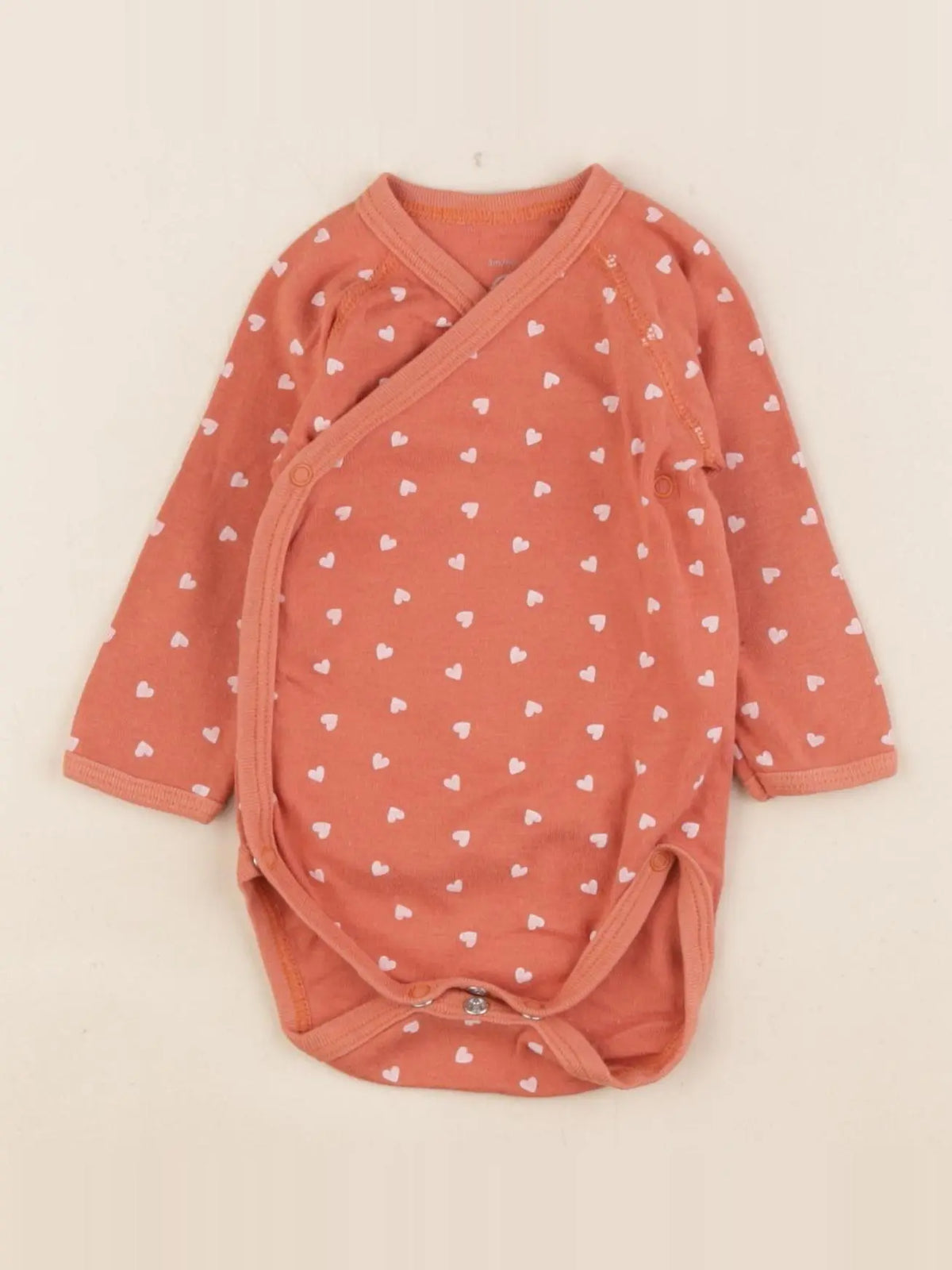 Petit Bateau - body orange - 3 mois