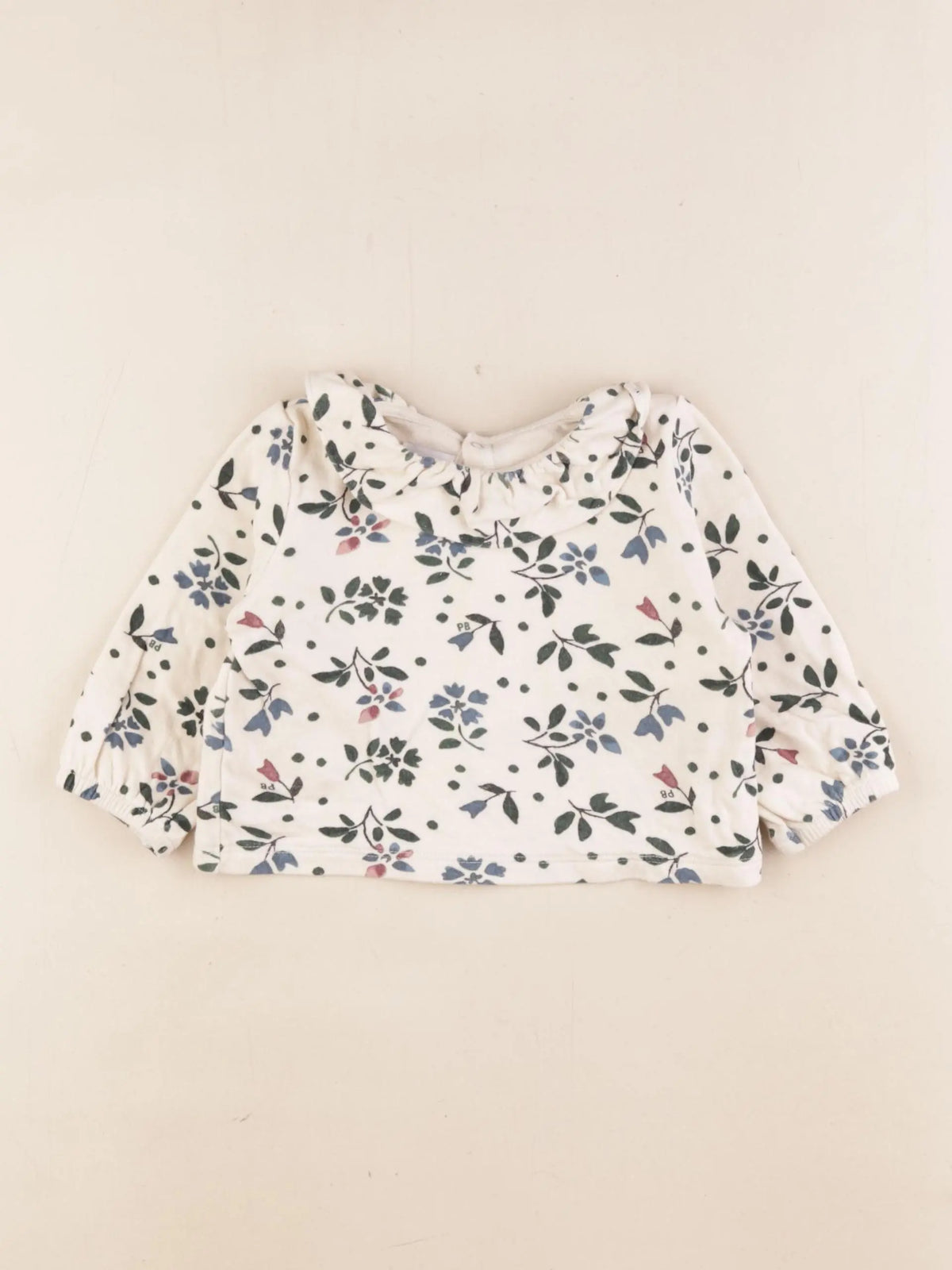 Petit Bateau - tee-shirt beige - 12 mois