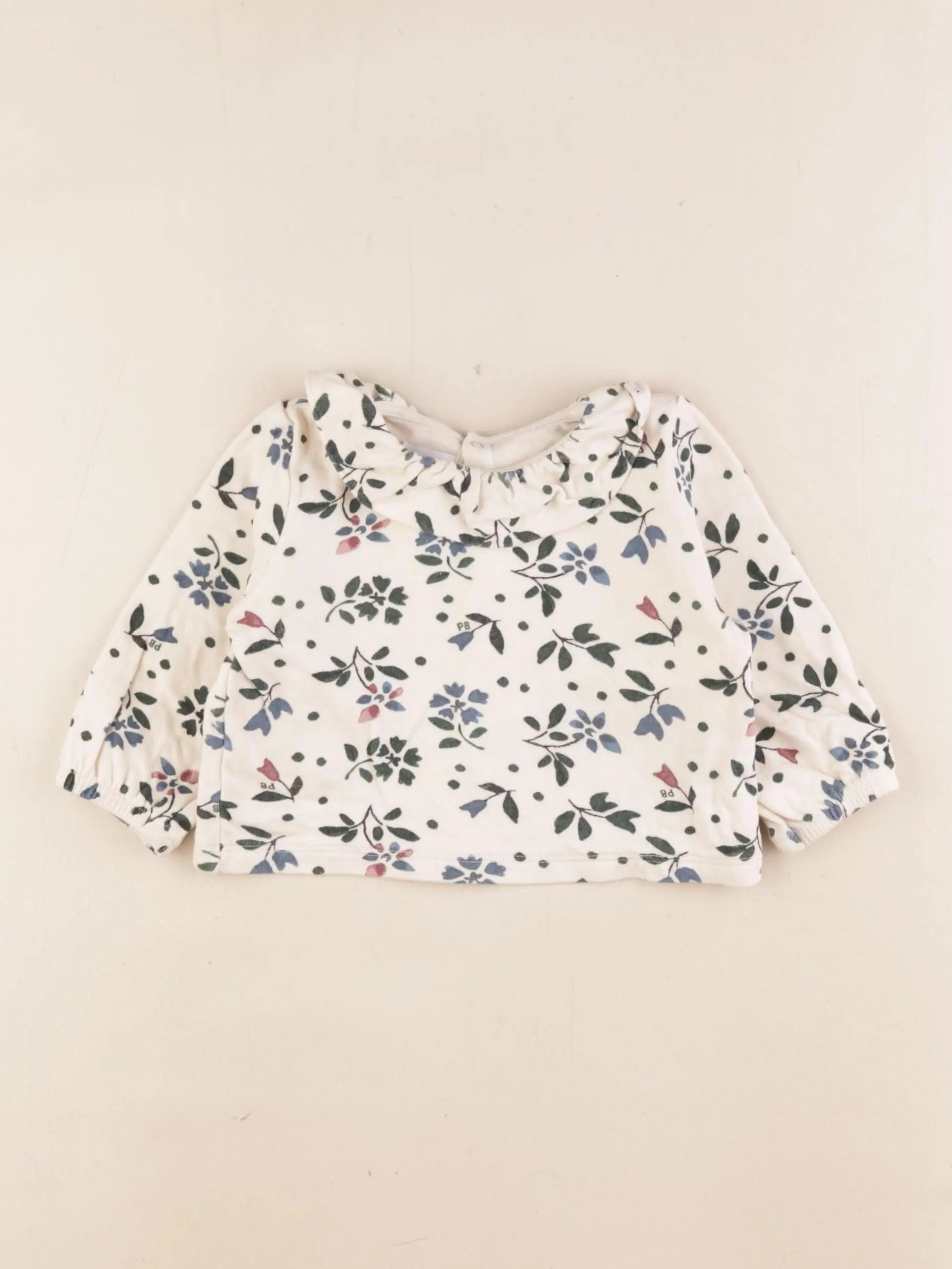 Petit Bateau - tee-shirt beige - 12 mois