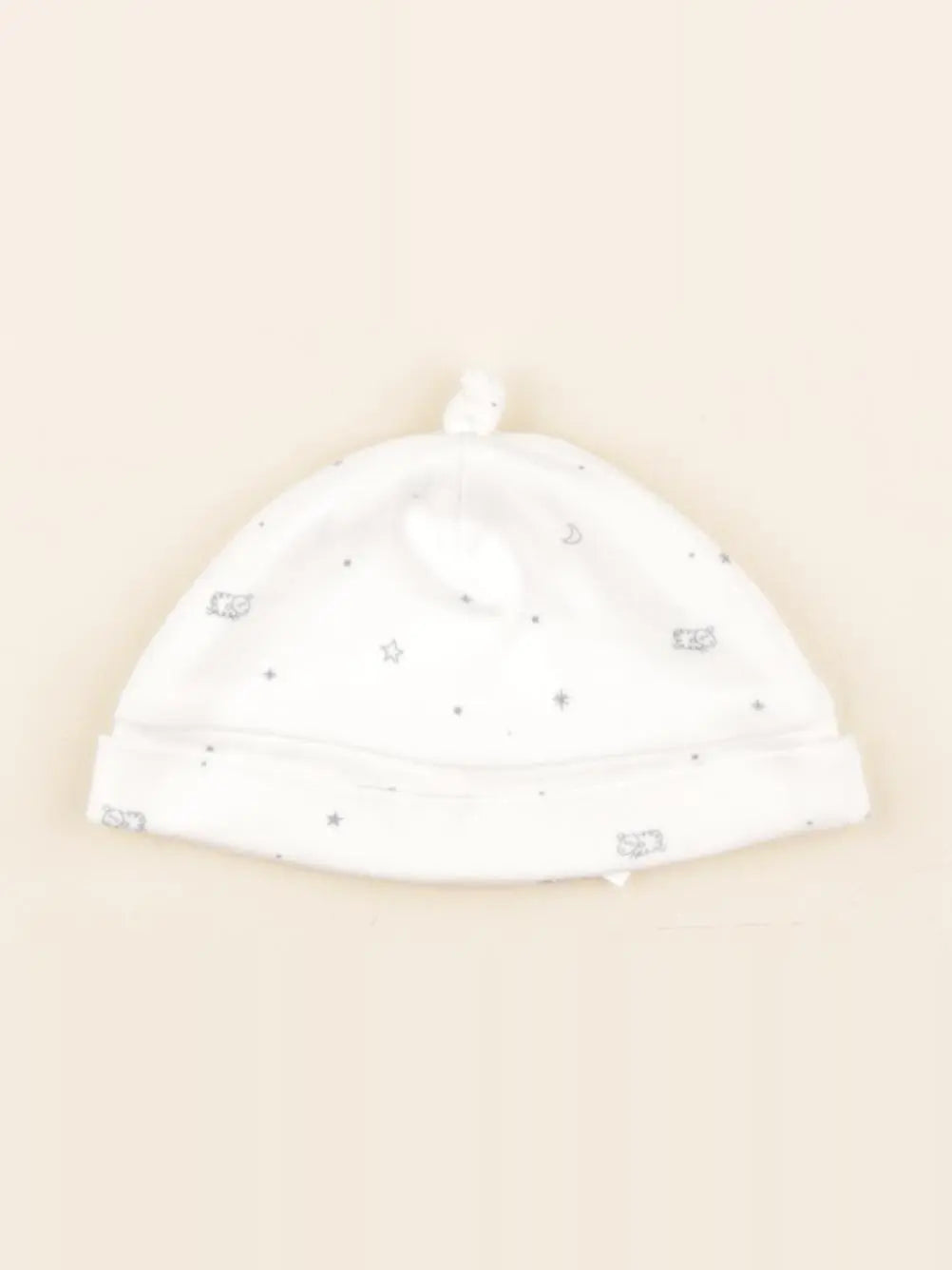 Vertbaudet - bonnet de naissance blanc - 1 mois