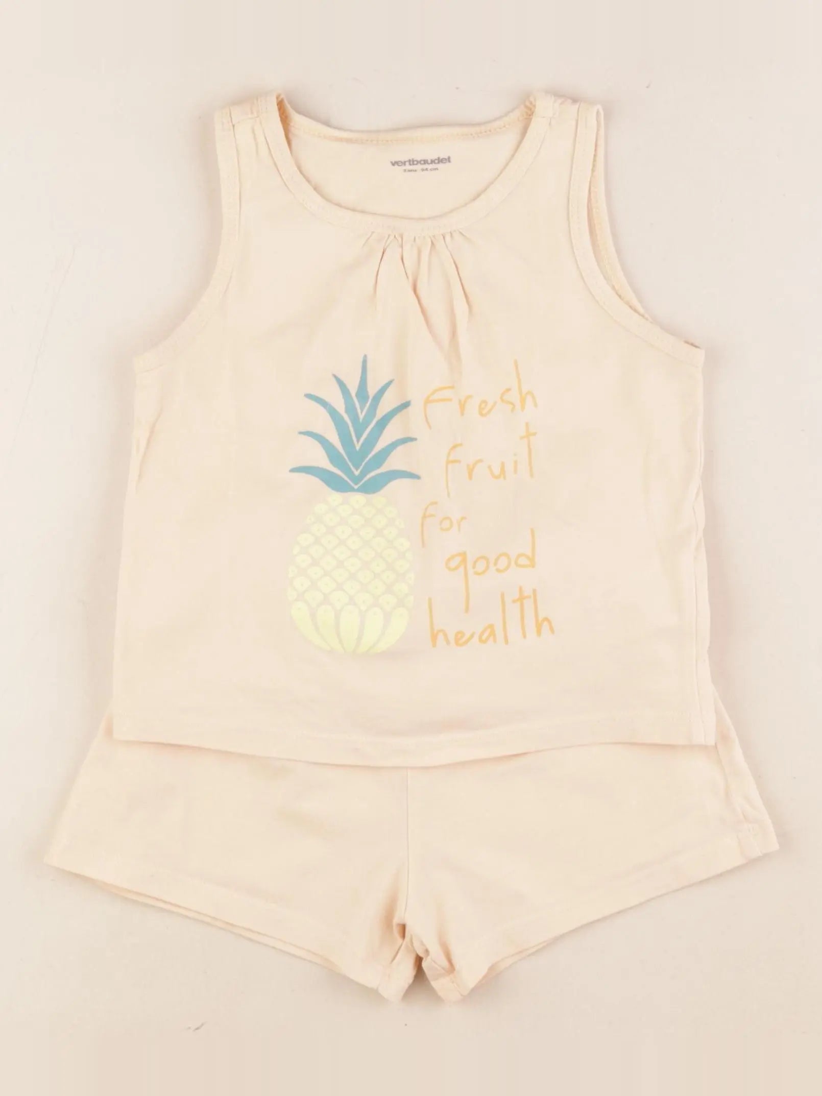 Vertbaudet - pyjama coton orange - 3 ans