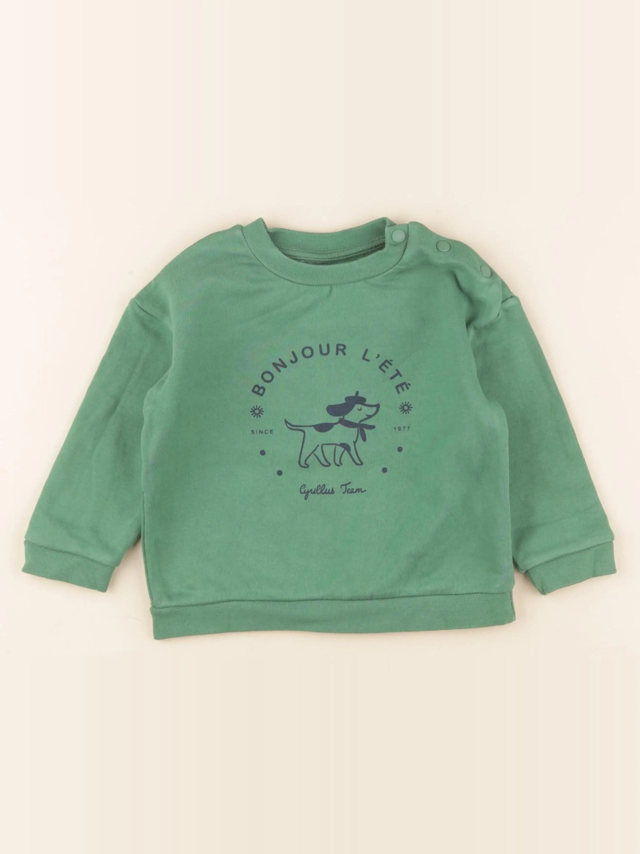Cyrillus - sweat vert - 24 mois