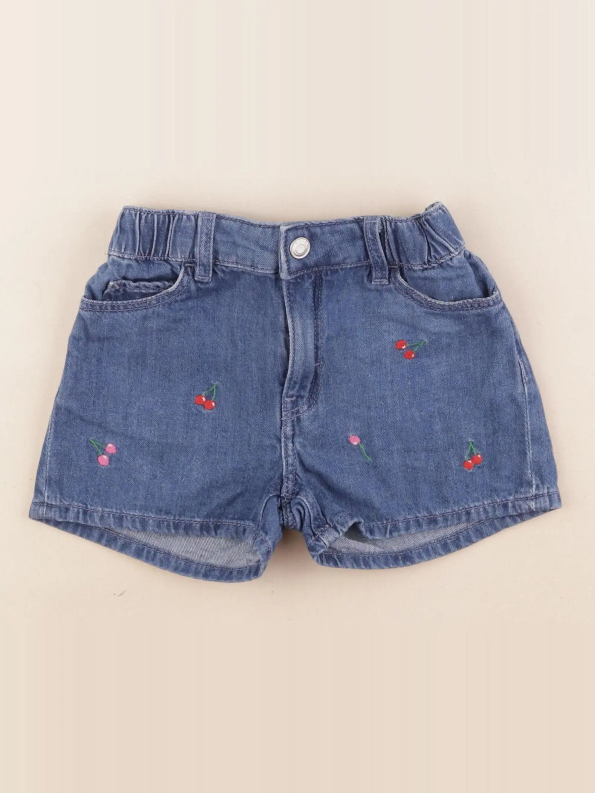 Arket - short bleu, rouge - 2/3 ans