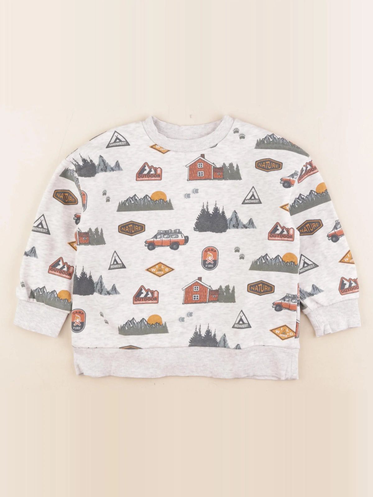 Vertbaudet - sweat gris - 5 ans