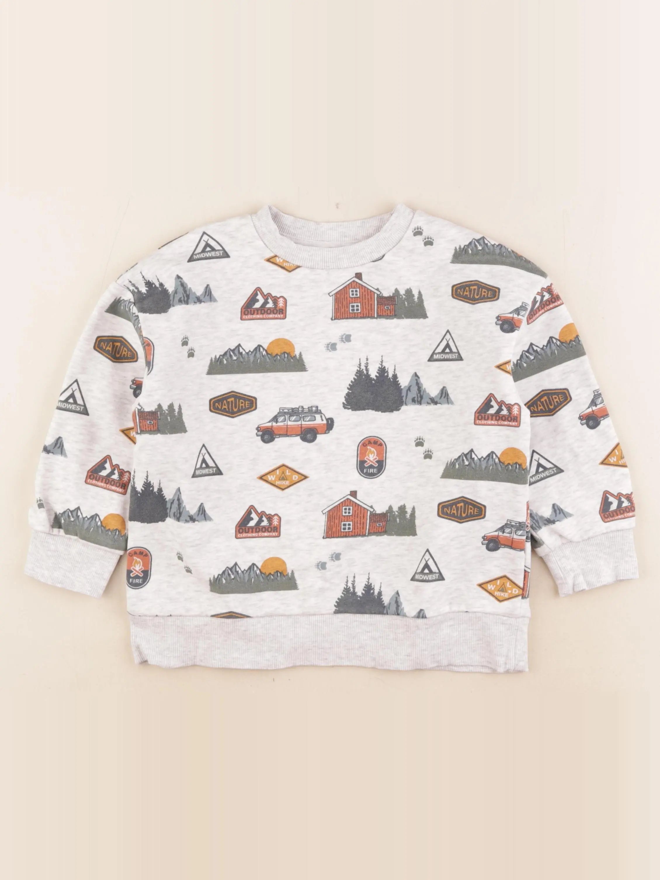 Vertbaudet - sweat gris - 5 ans