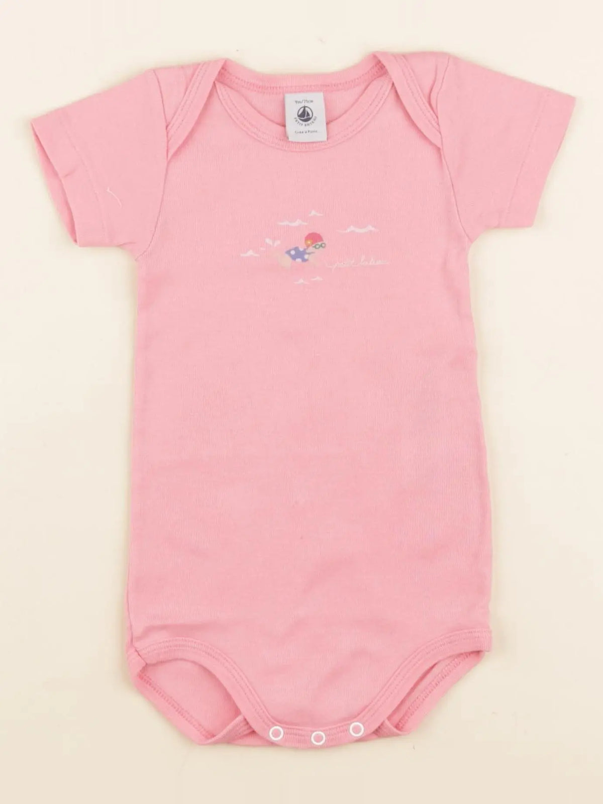 Petit Bateau - body rose - 9 mois