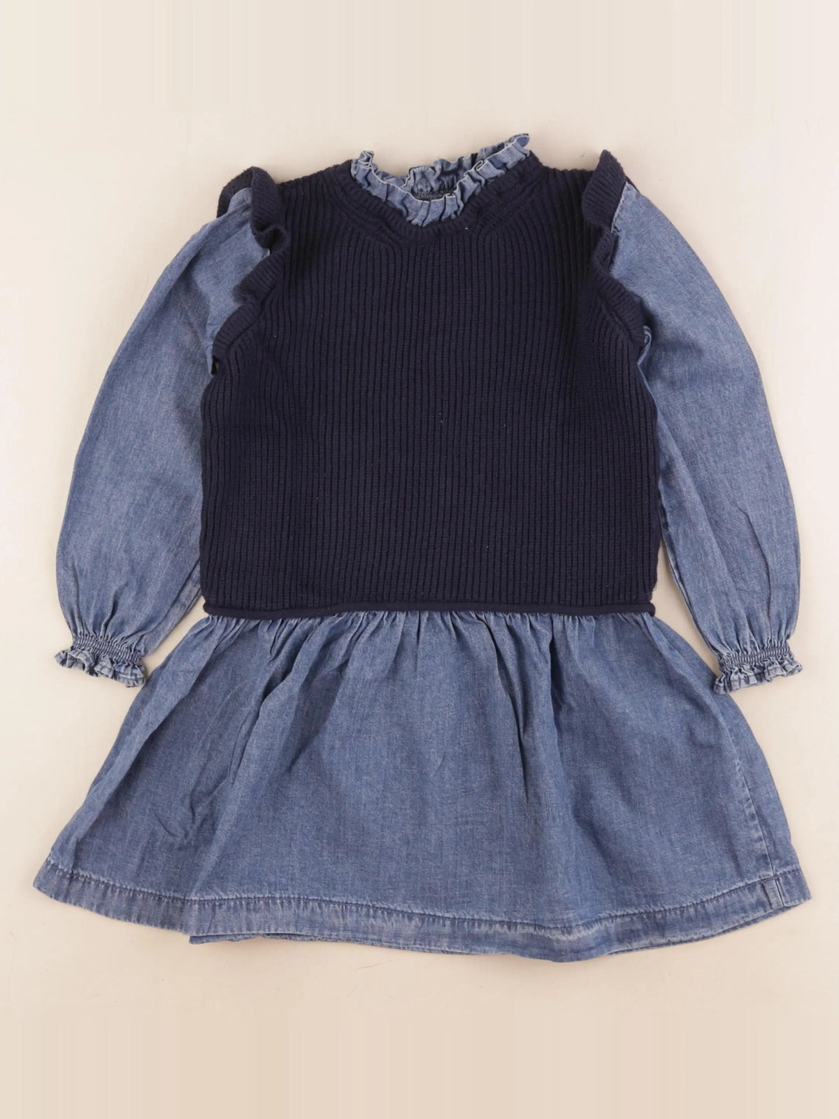 Vertbaudet - robe bleu - 5 ans