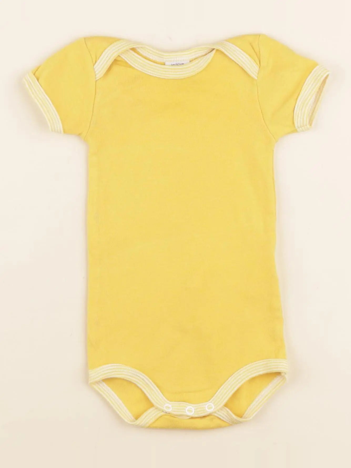 Petit Bateau - body jaune - 6 mois