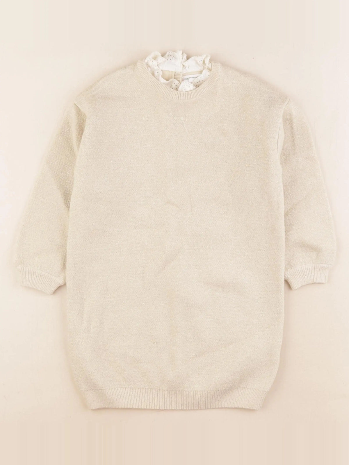 Vertbaudet - robe beige, or - 4 ans