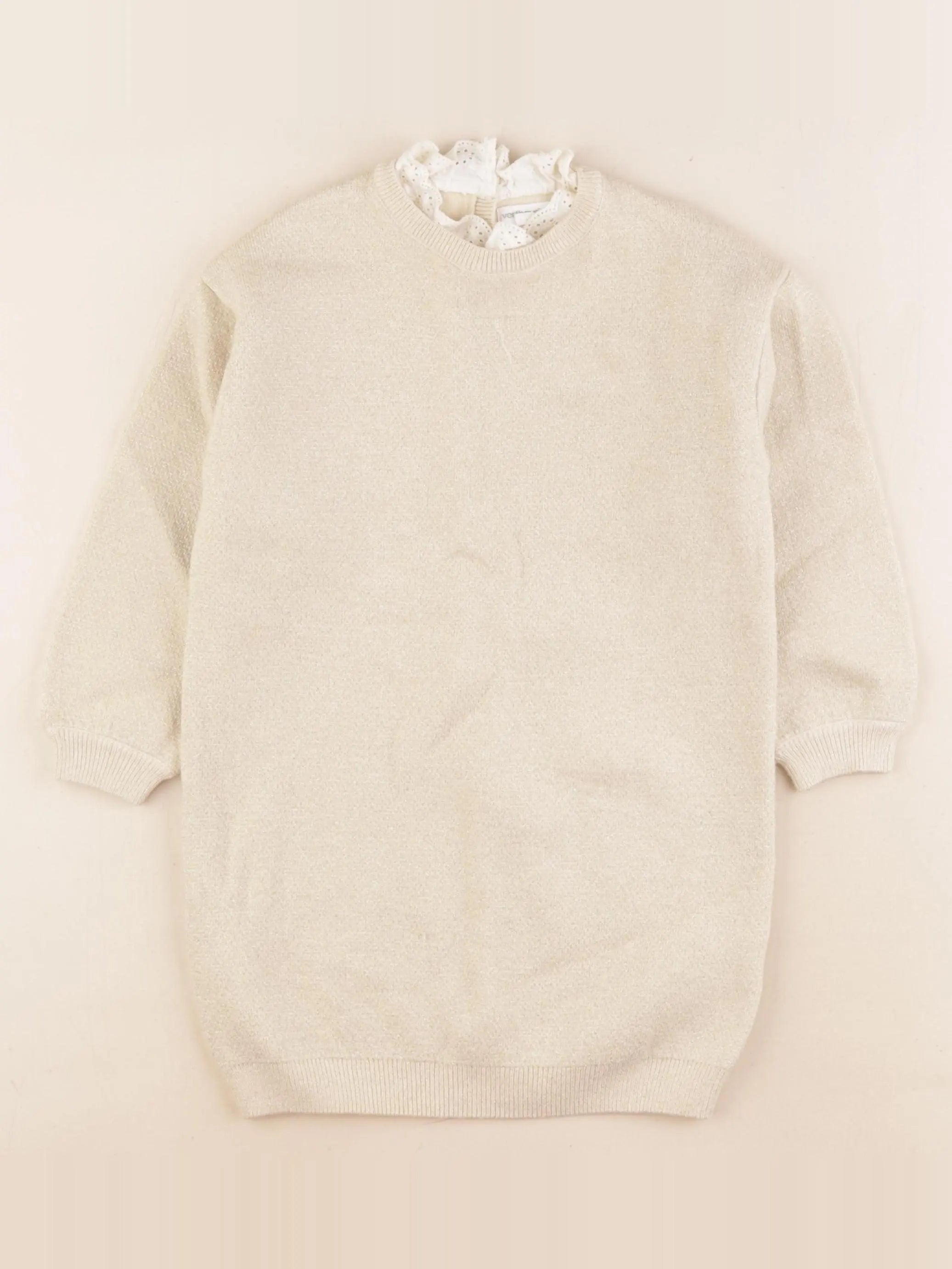 Vertbaudet - robe beige, or - 4 ans