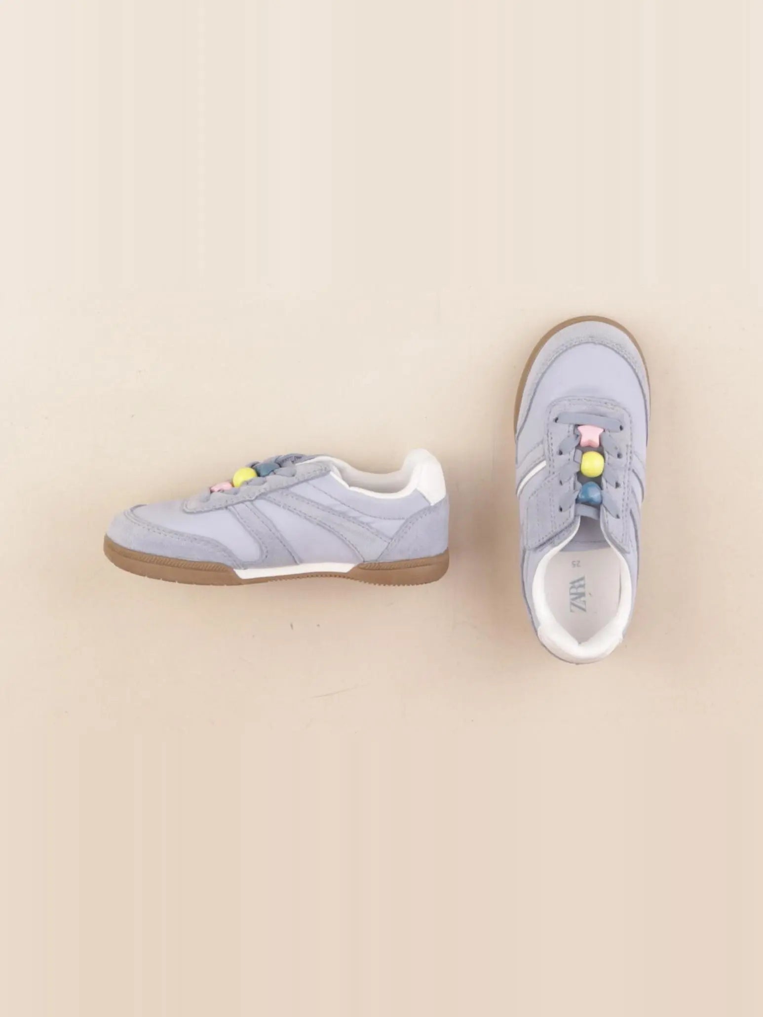 Zara - tennis à scratch/ lacets bleu - pointure 25