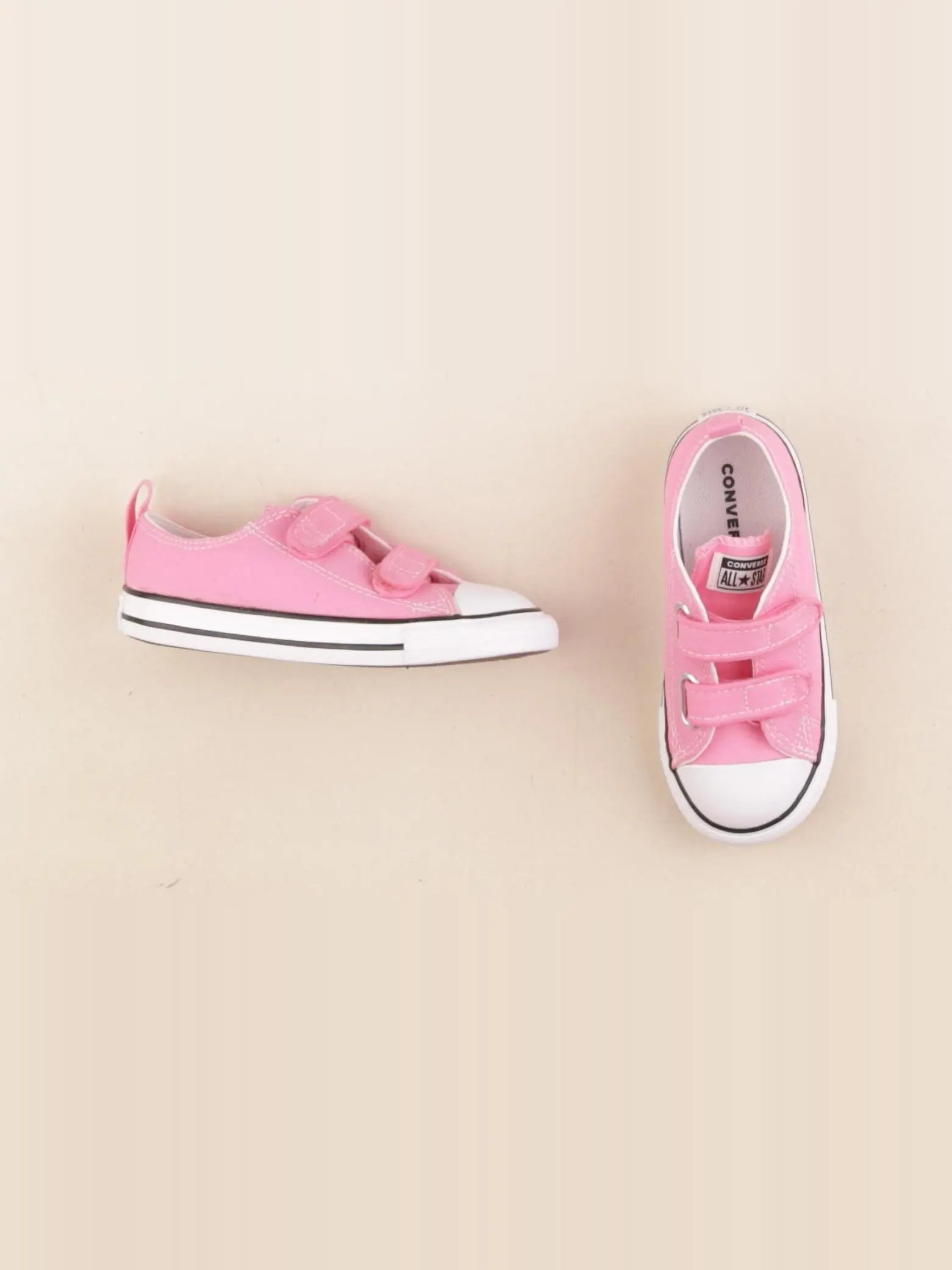 Converse - tennis à scratch/ lacets rose - pointure 25