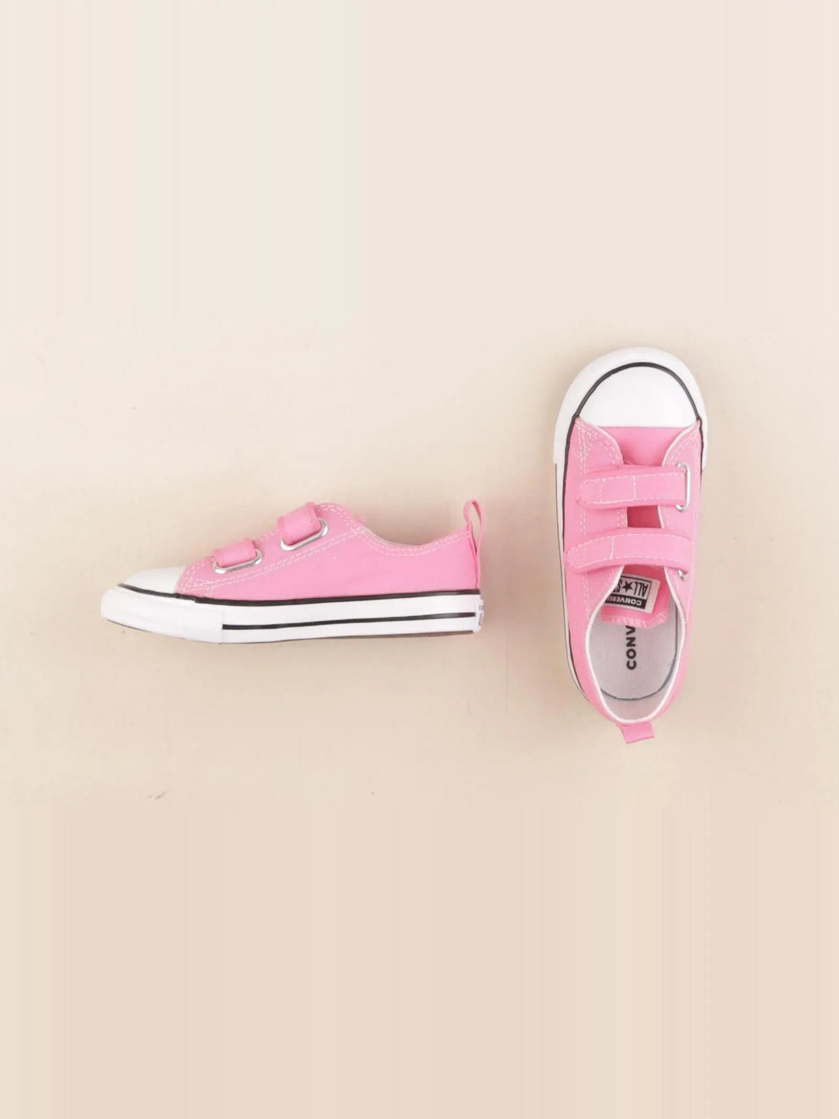 Converse - tennis à scratch/ lacets rose - pointure 25