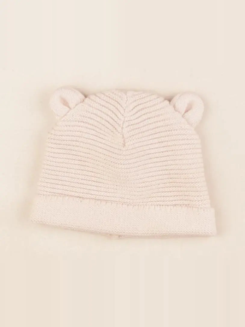 Vertbaudet - bonnet beige - 0/1 mois