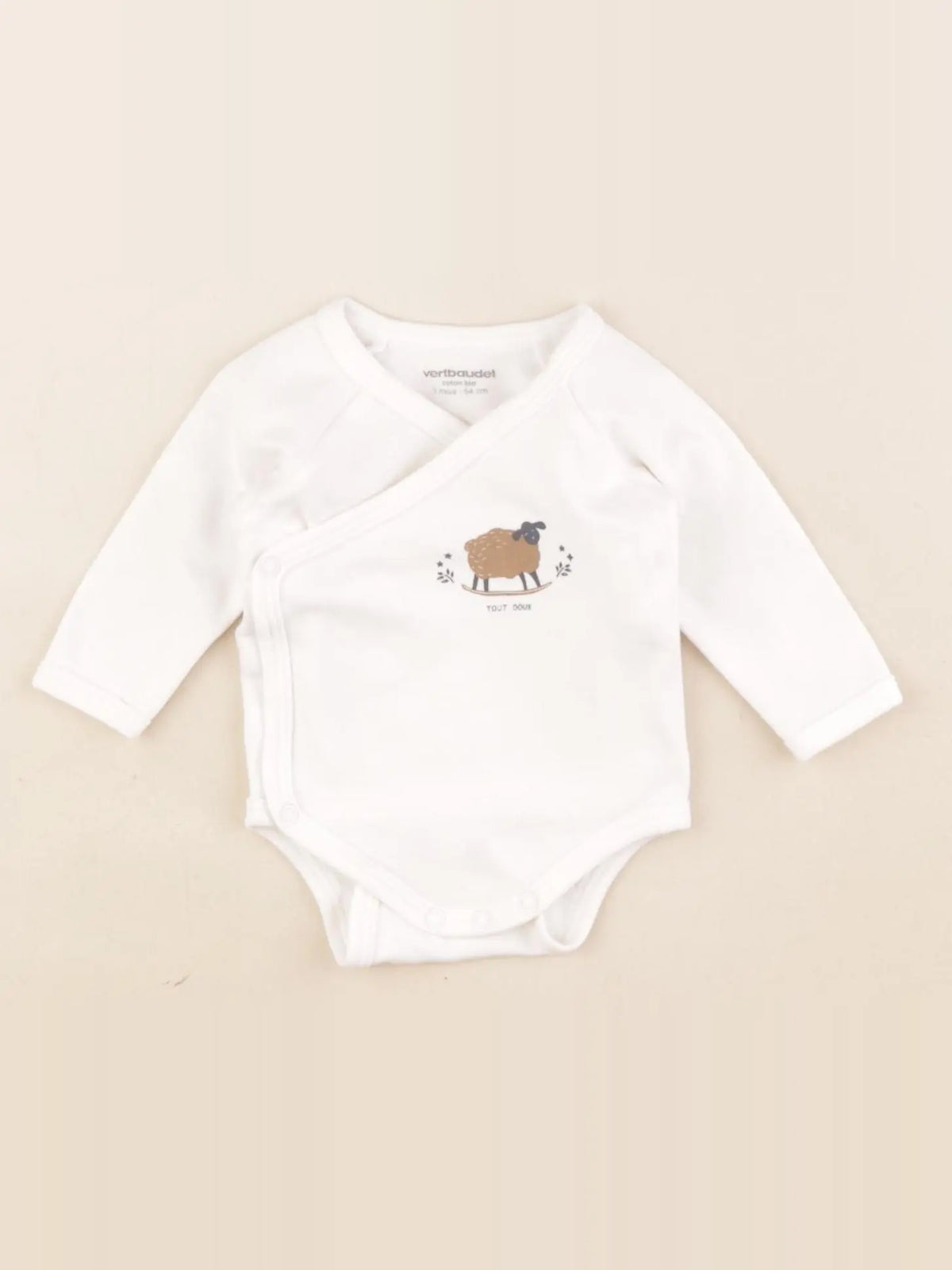 Vertbaudet - body blanc - 1 mois