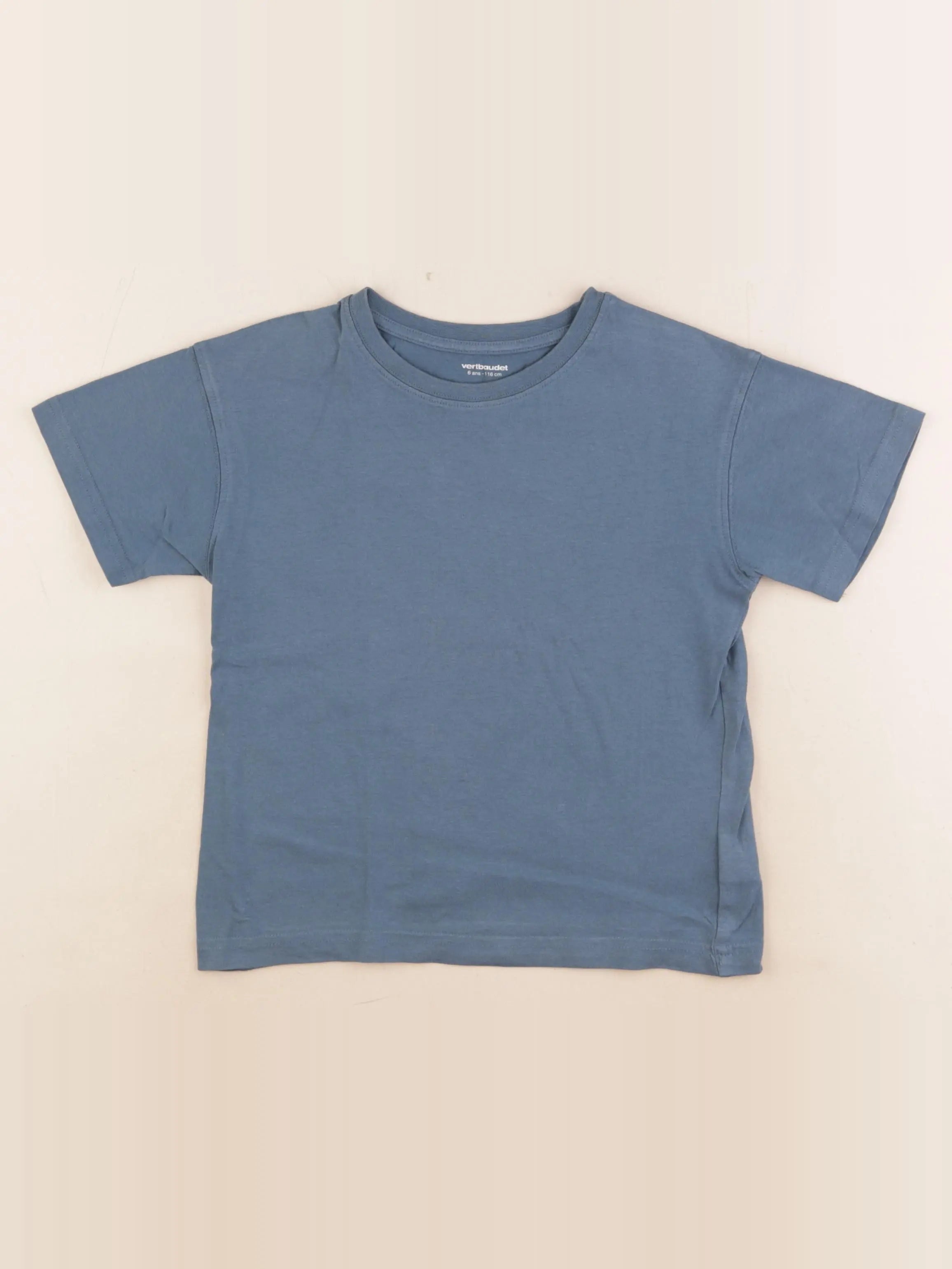 Vertbaudet - tee-shirt bleu - 6 ans