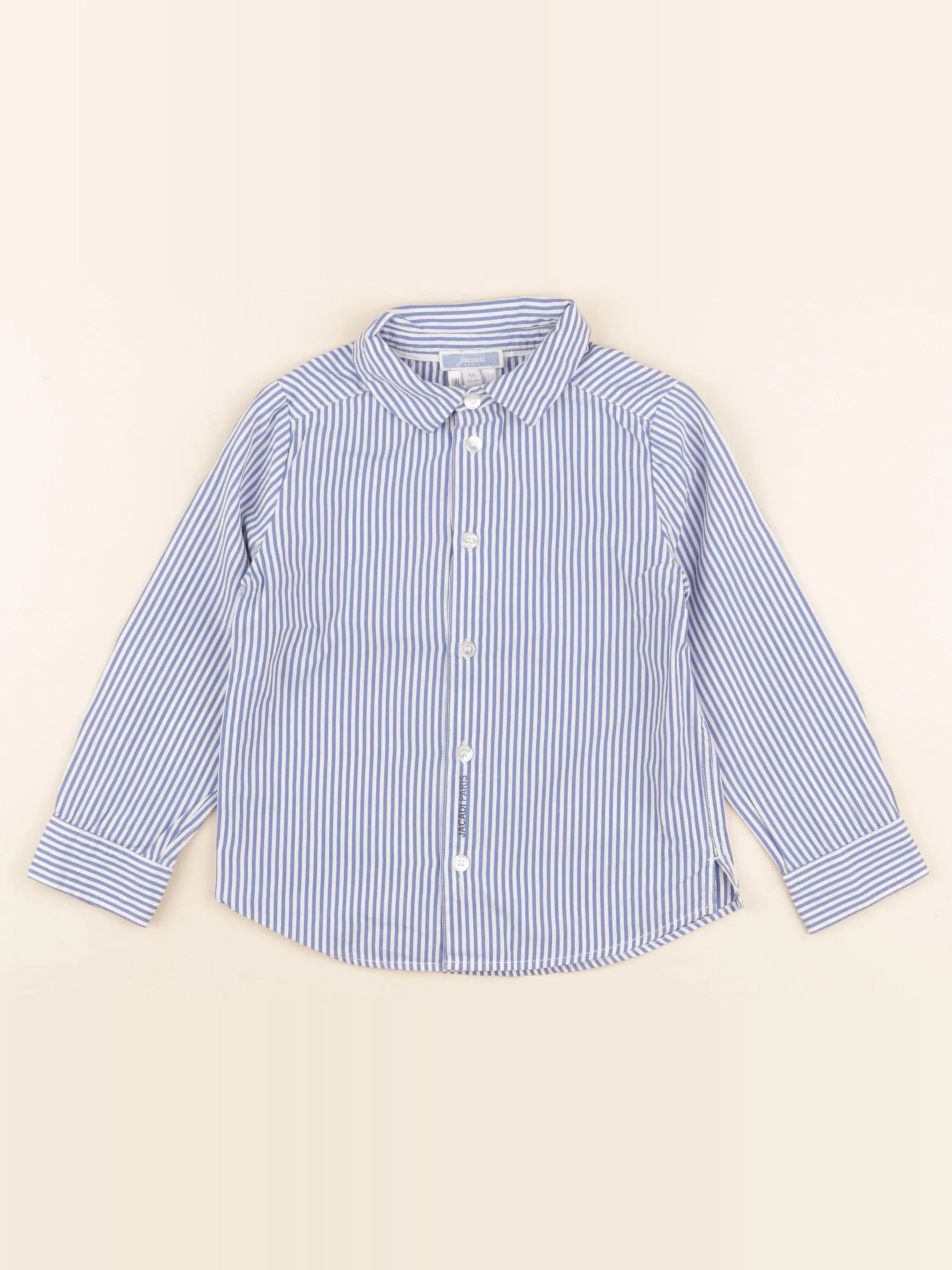 Jacadi - chemise blanc, bleu - 4 ans