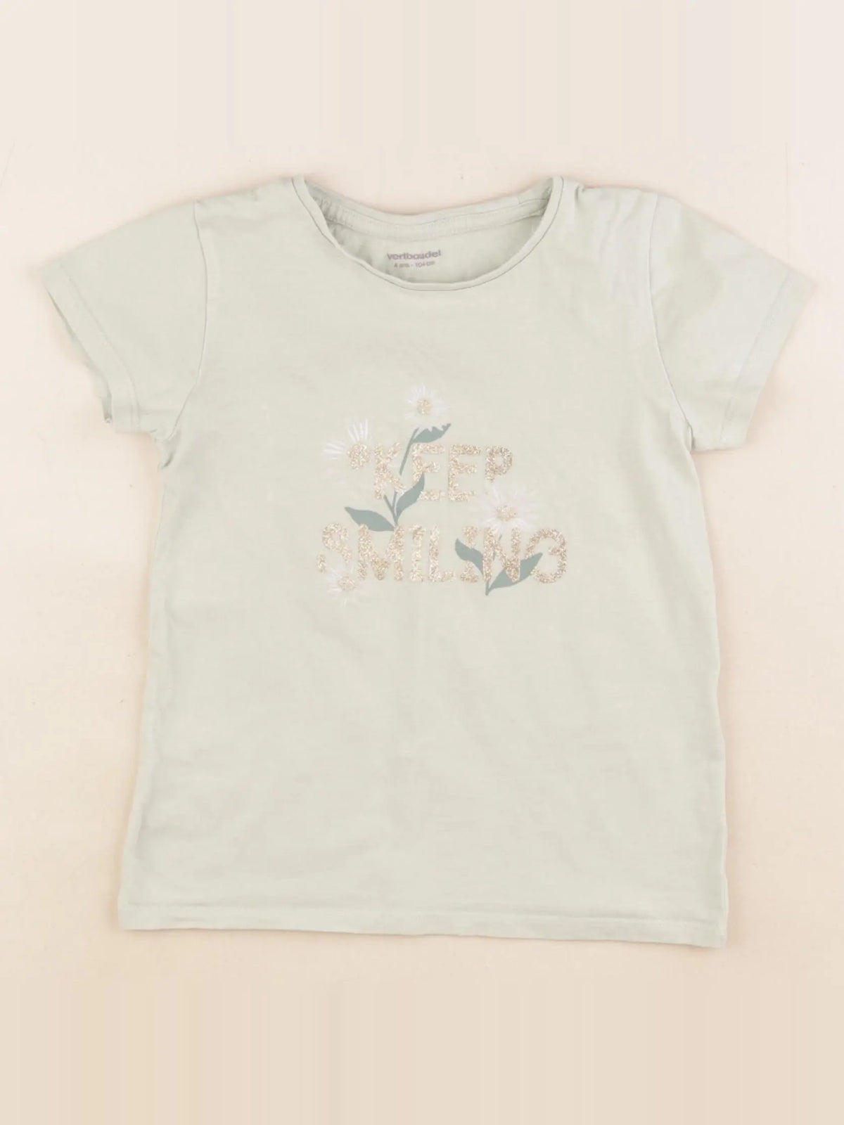 Vertbaudet - tee-shirt vert - 4 ans