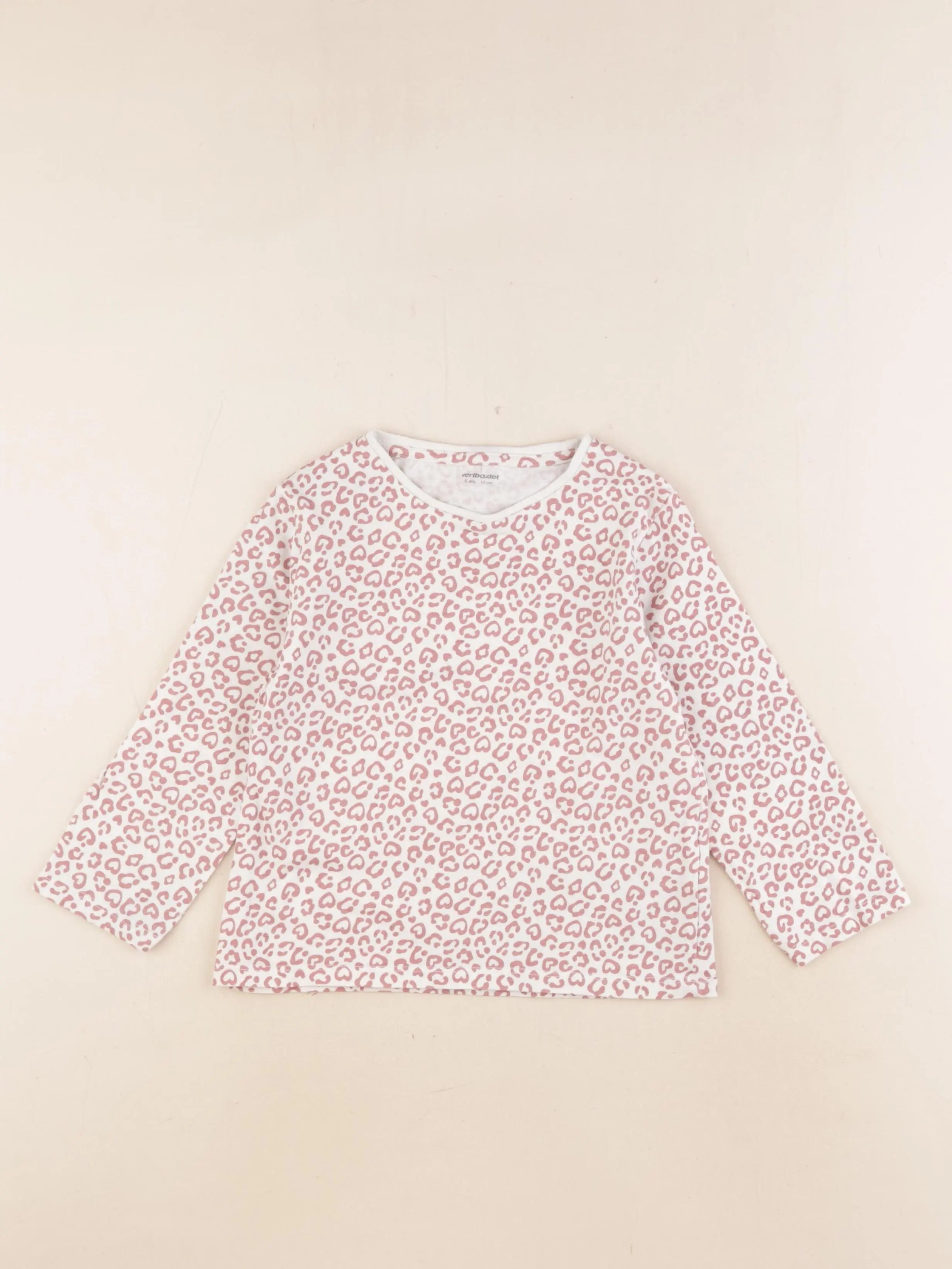 Vertbaudet - tee-shirt rose - 5 ans