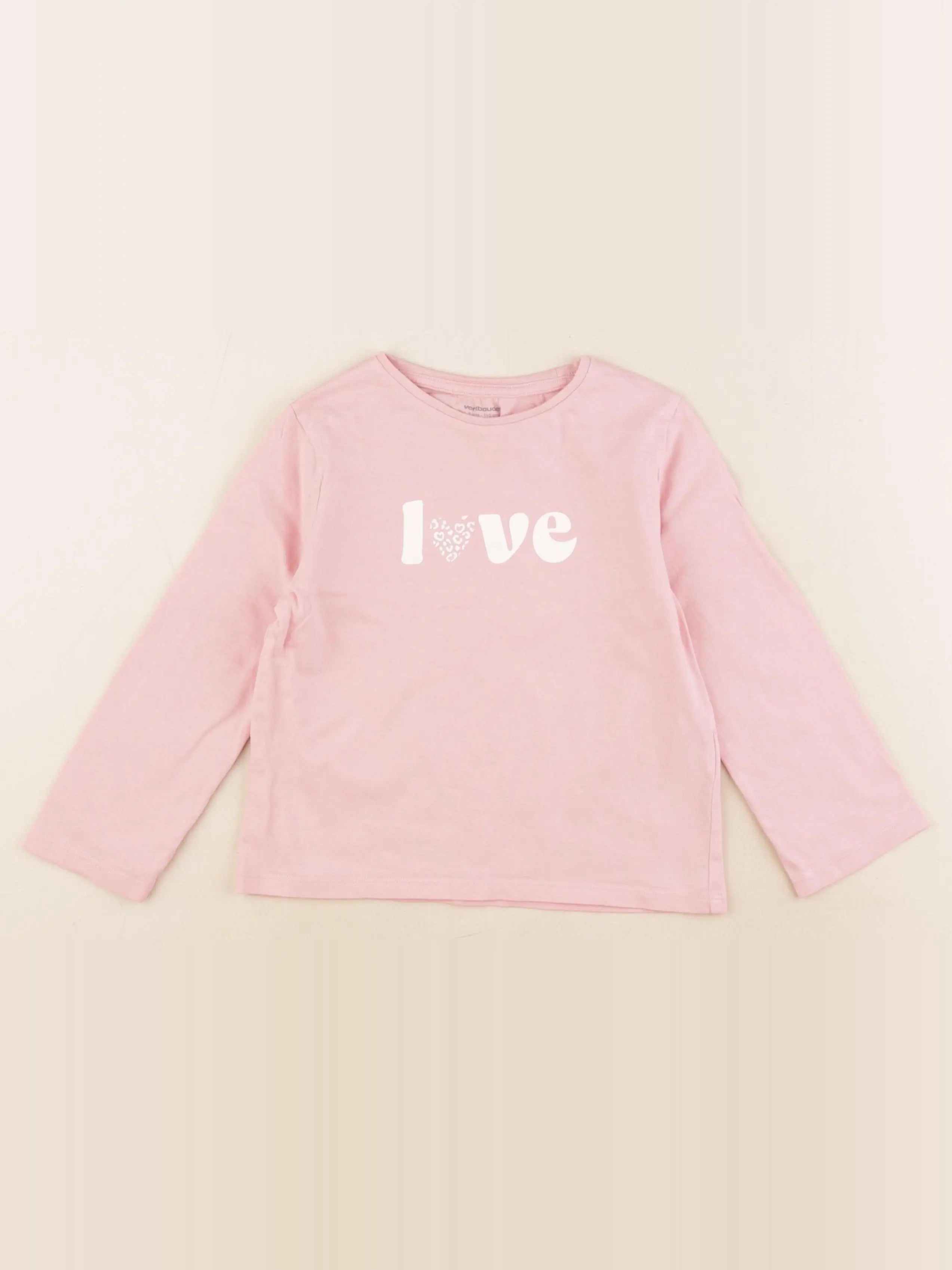 Vertbaudet - tee-shirt rose - 5 ans