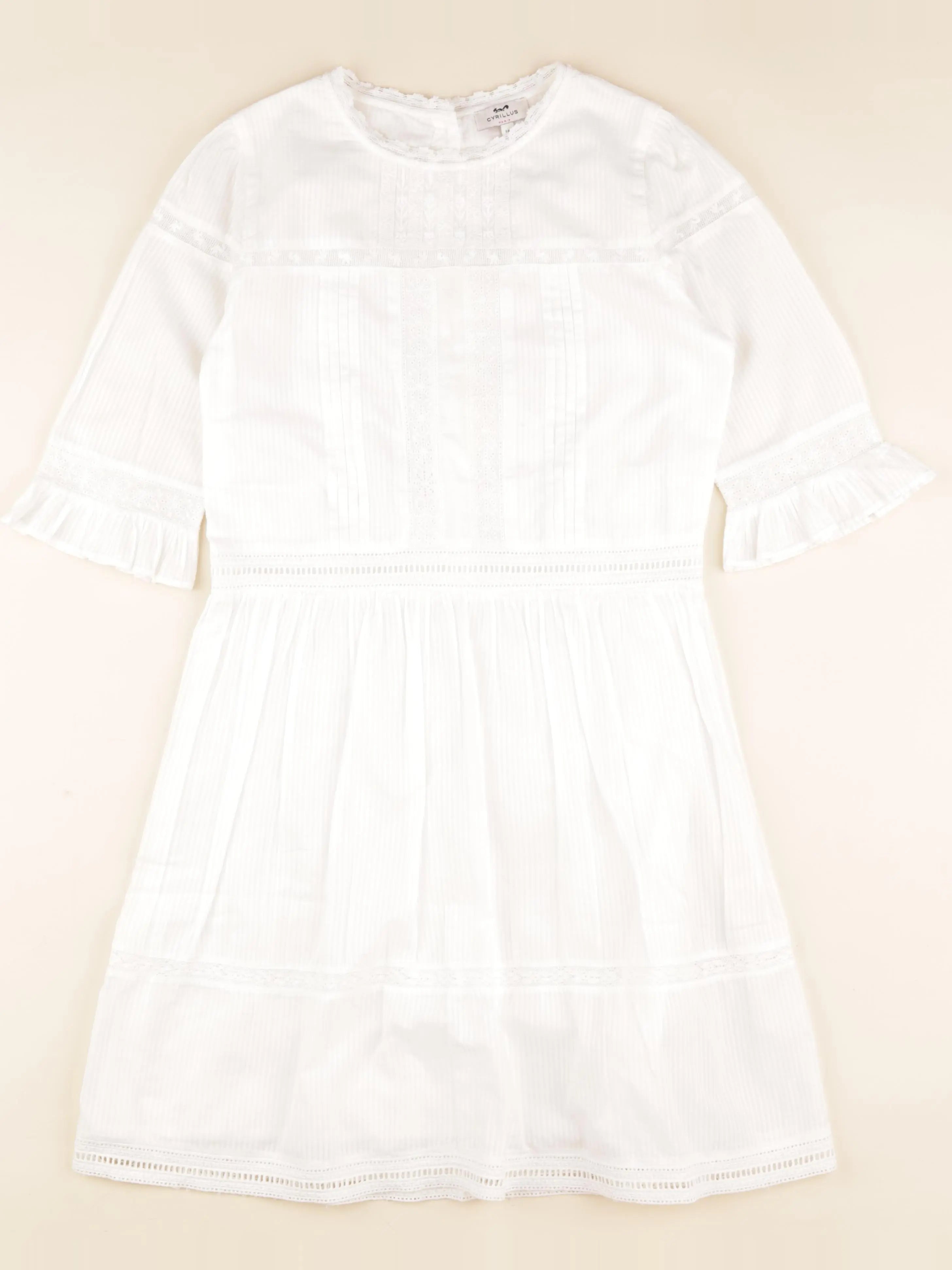 Cyrillus - robe blanc - 14 ans