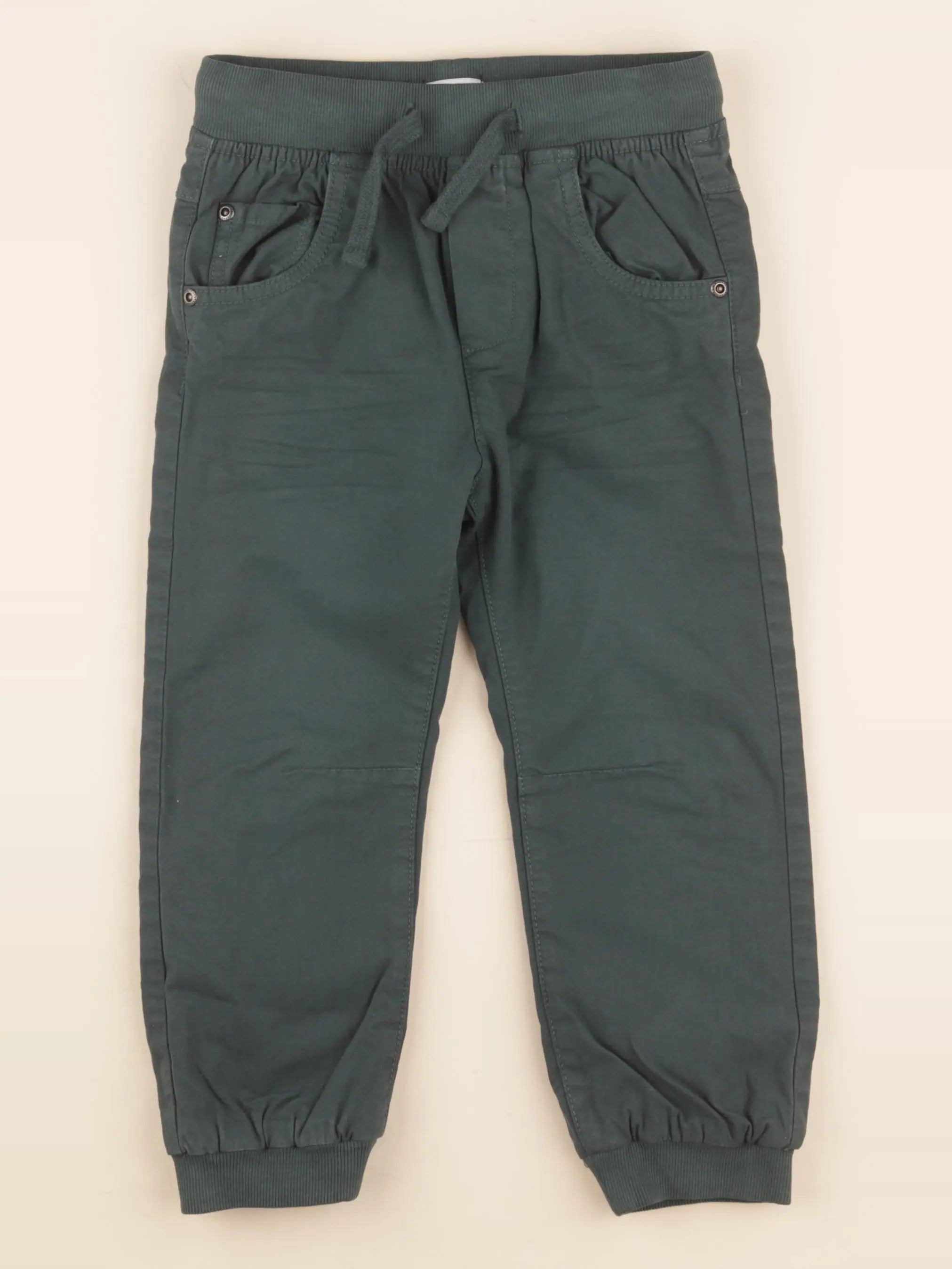 Vertbaudet - pantalon doublé vert - 5 ans