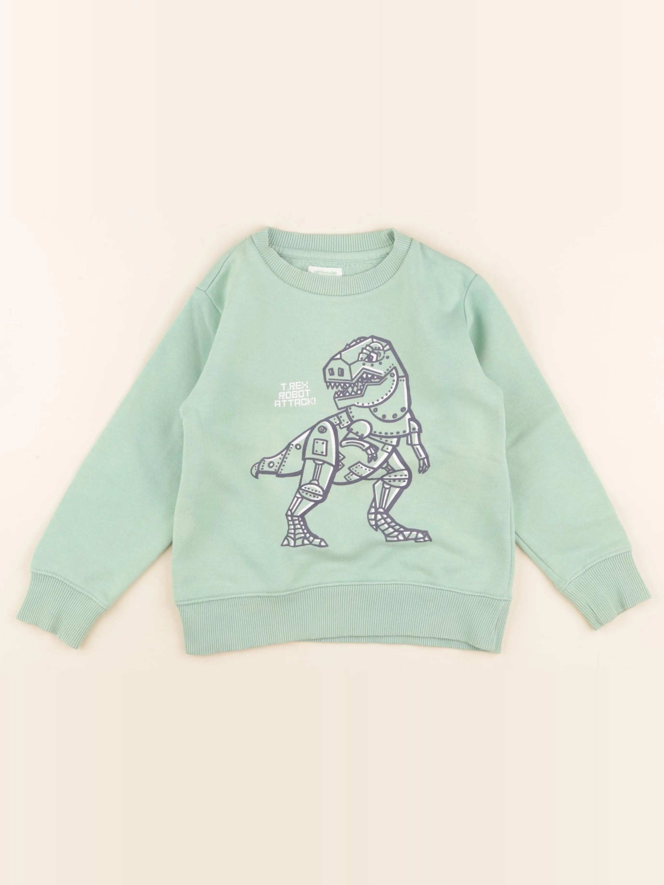 Vertbaudet - sweat vert - 6 ans