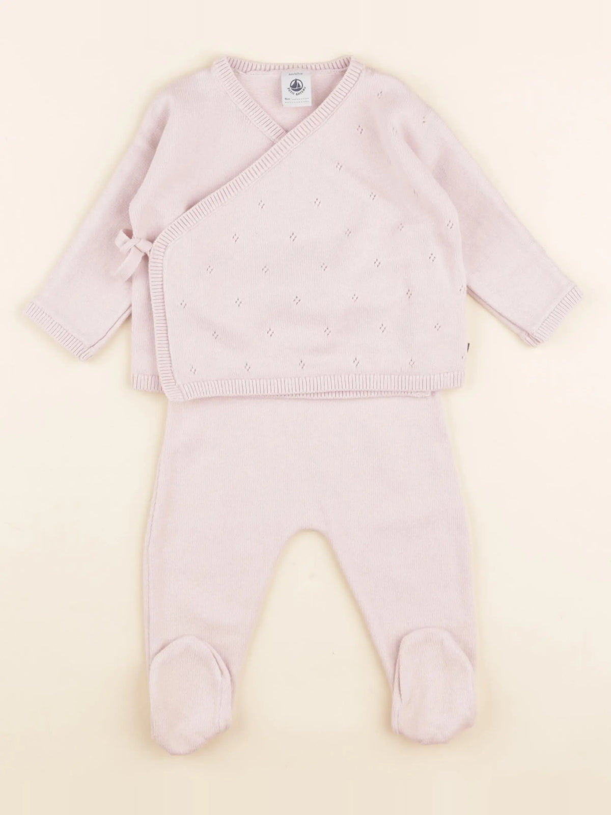 Petit Bateau - ensemble rose - 6 mois