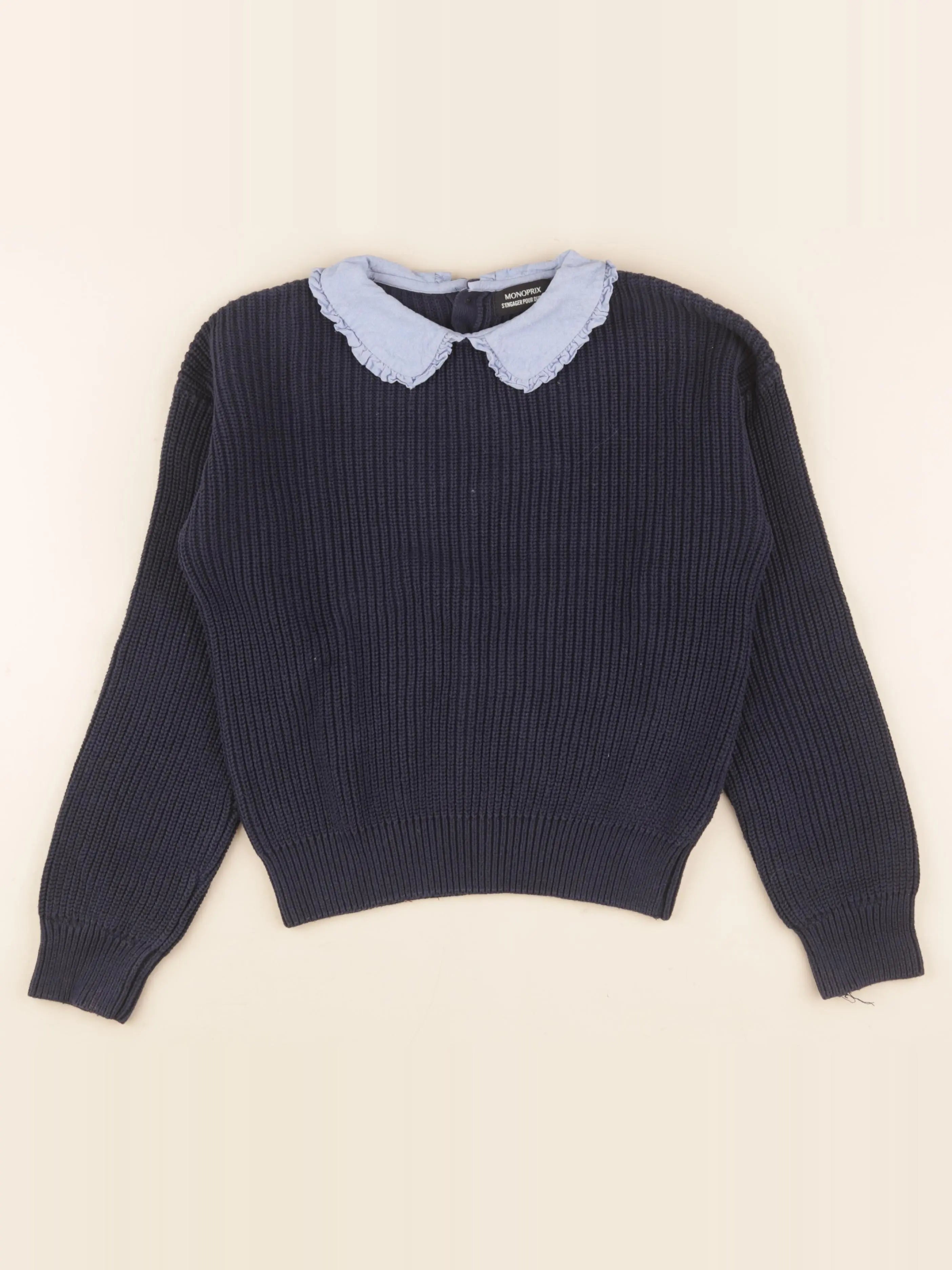 Monoprix - pull bleu - 10 ans