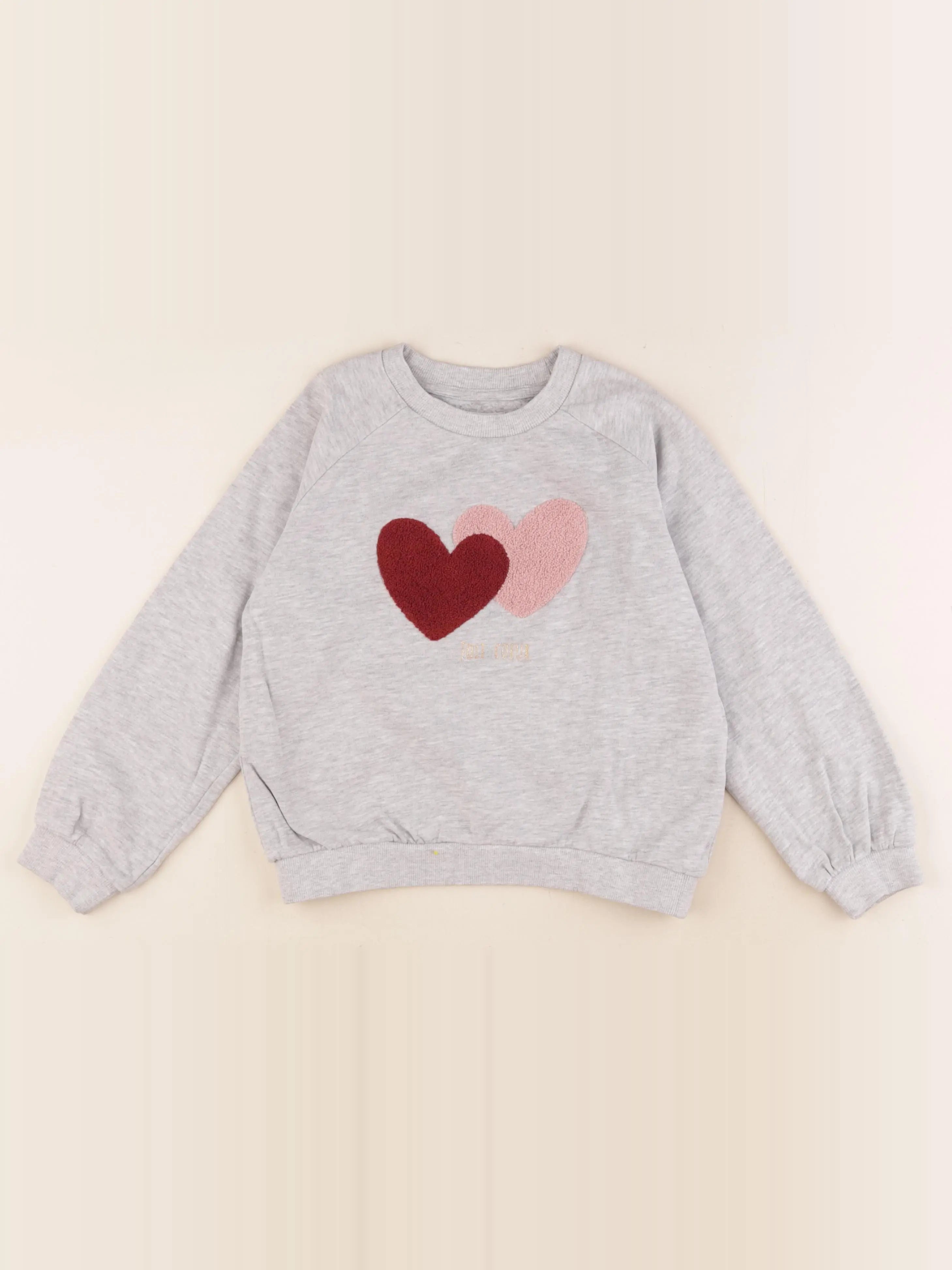 Vertbaudet - sweat gris - 8 ans