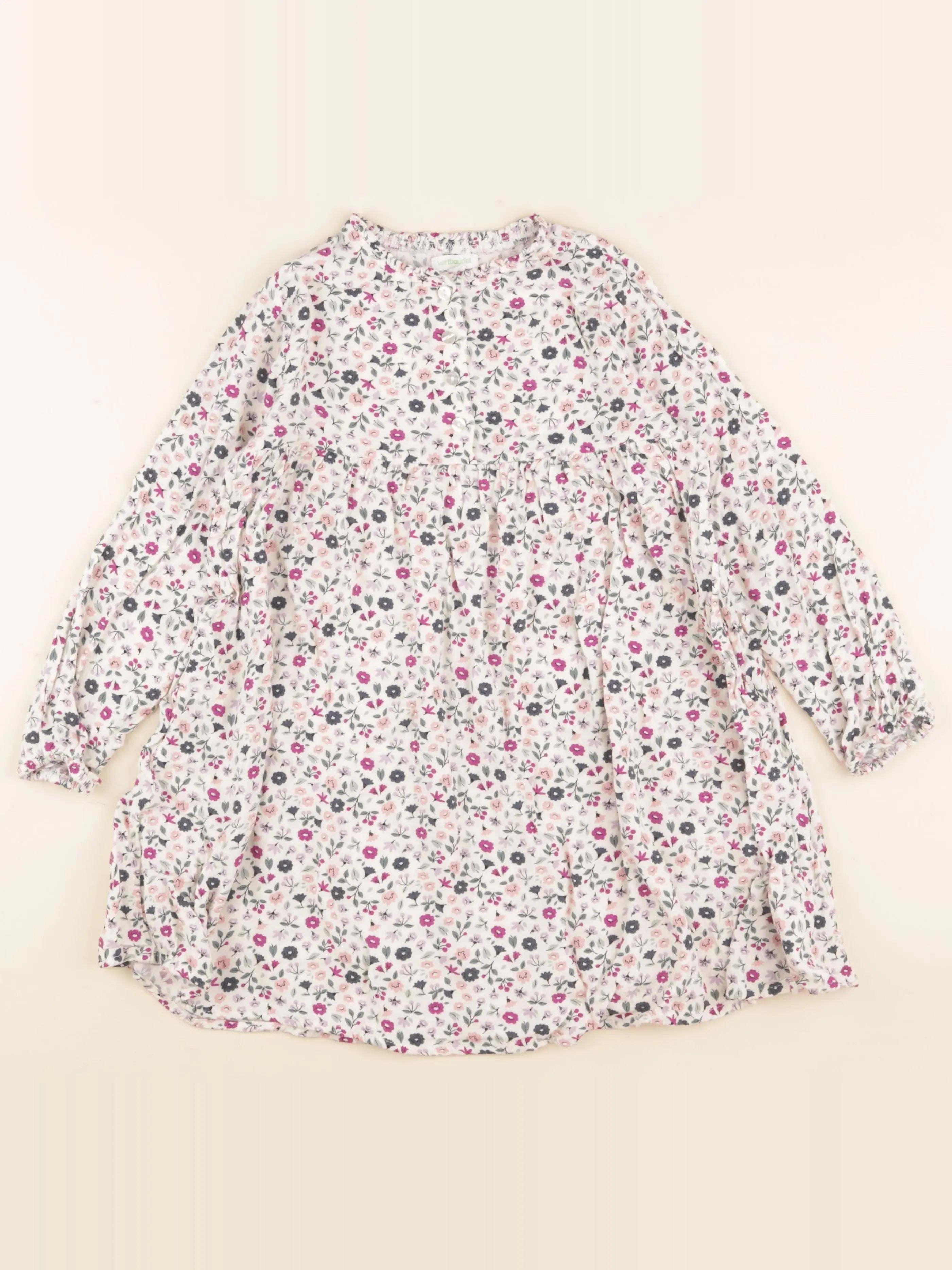 Vertbaudet - robe multicolore - 7 ans