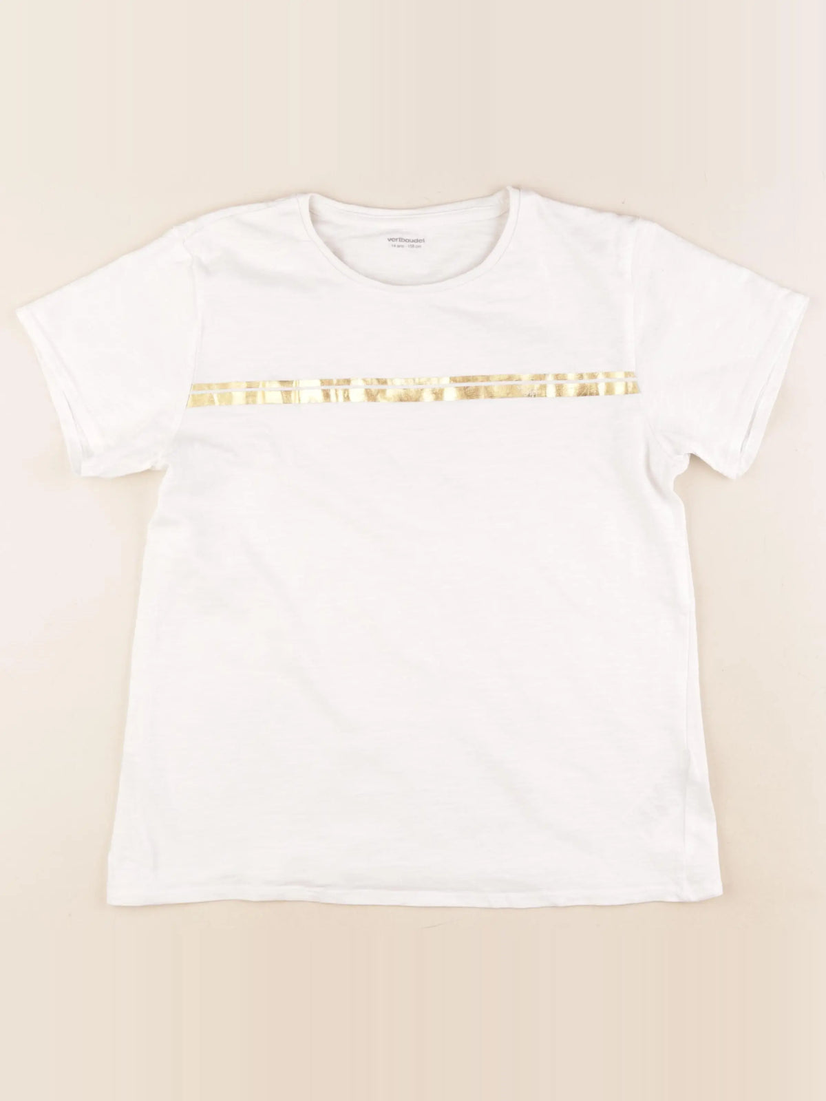 Vertbaudet - tee-shirt blanc - 14 ans