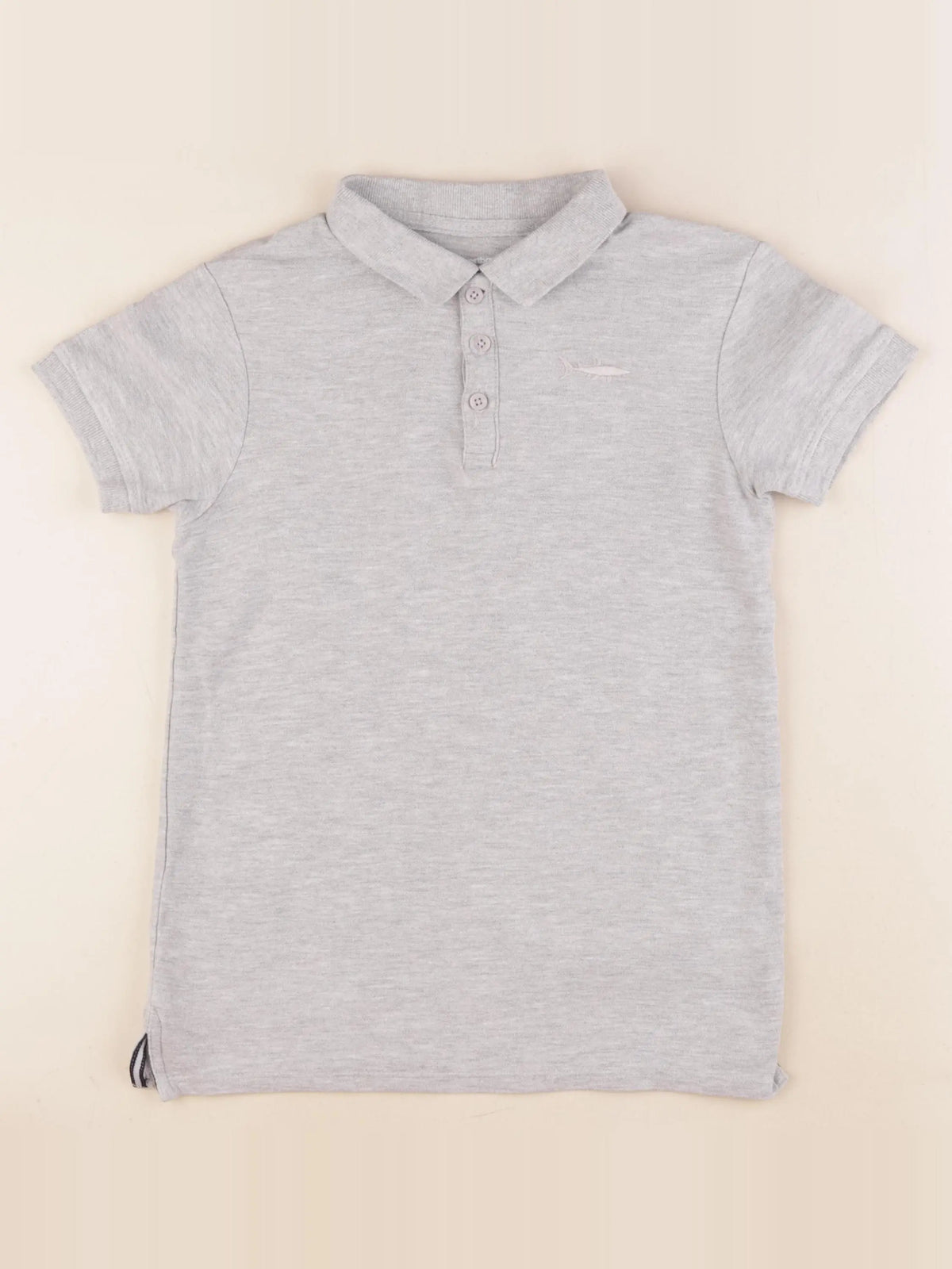 Vertbaudet - polo gris - 10 ans