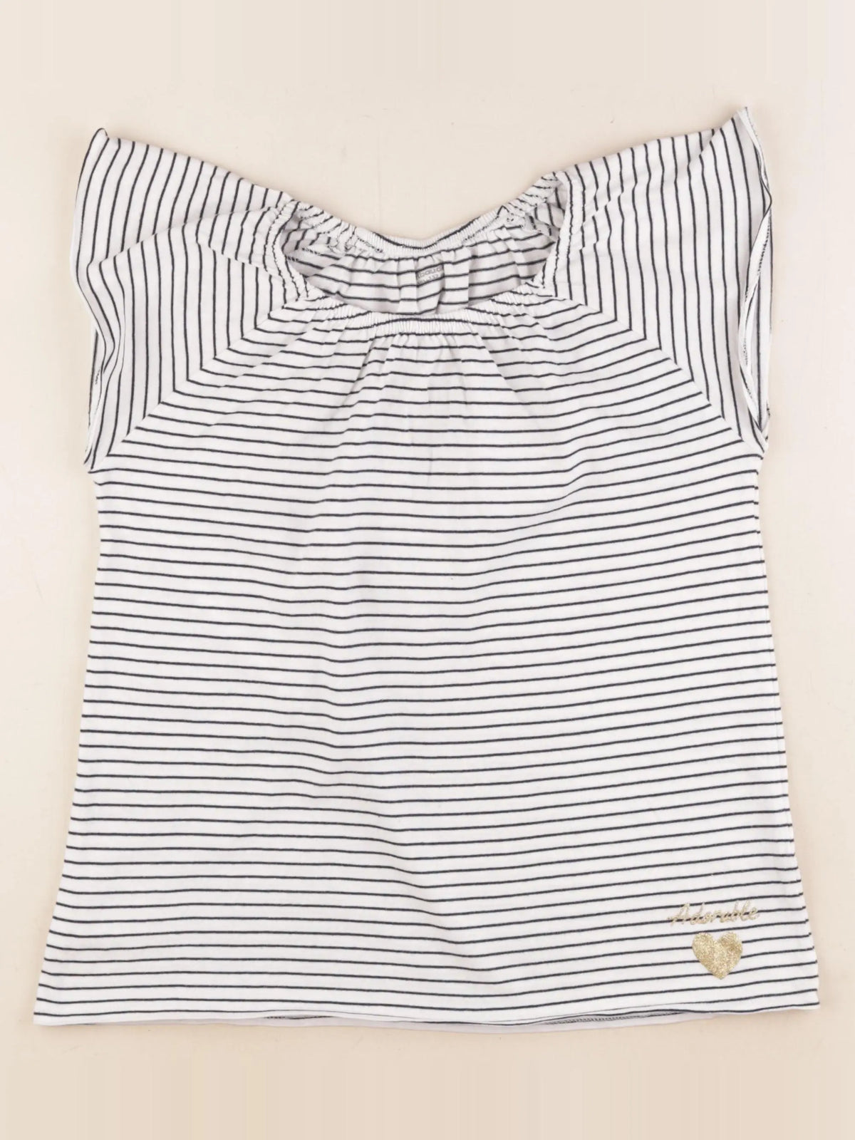 Vertbaudet - tee-shirt bleu, blanc - 12 ans