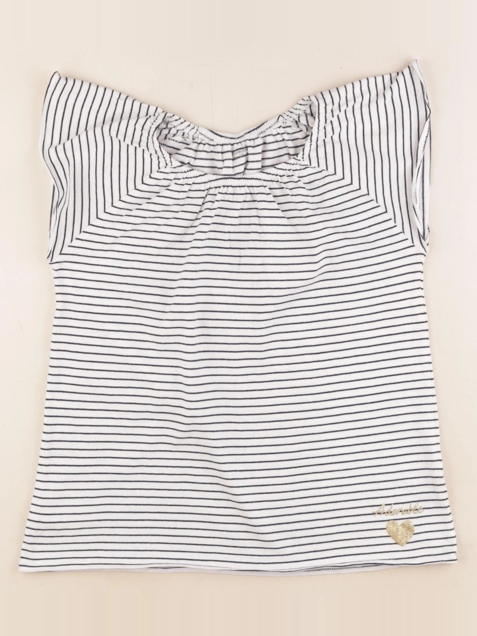 Vertbaudet - tee-shirt bleu, blanc - 12 ans