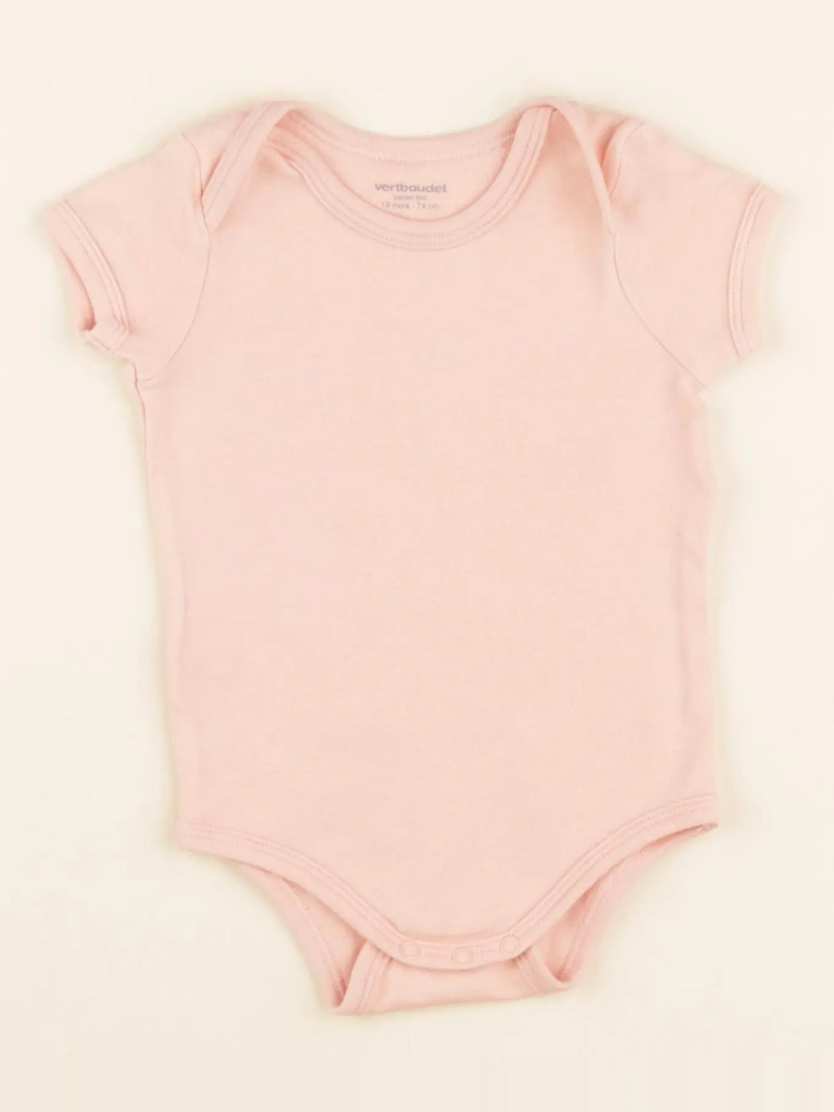 Petit Bateau - body rose - 12 mois