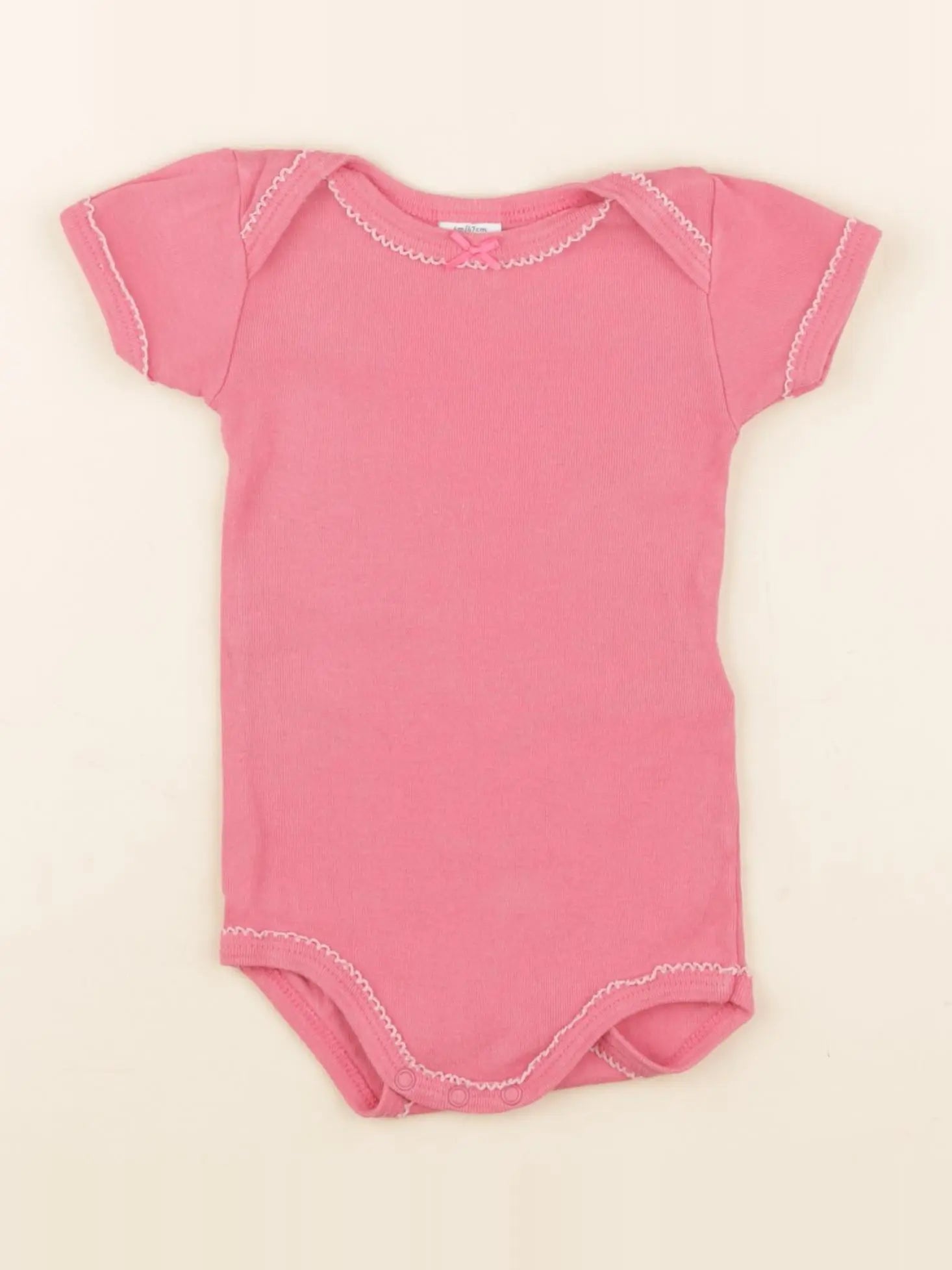 Petit Bateau - body rose - 6 mois