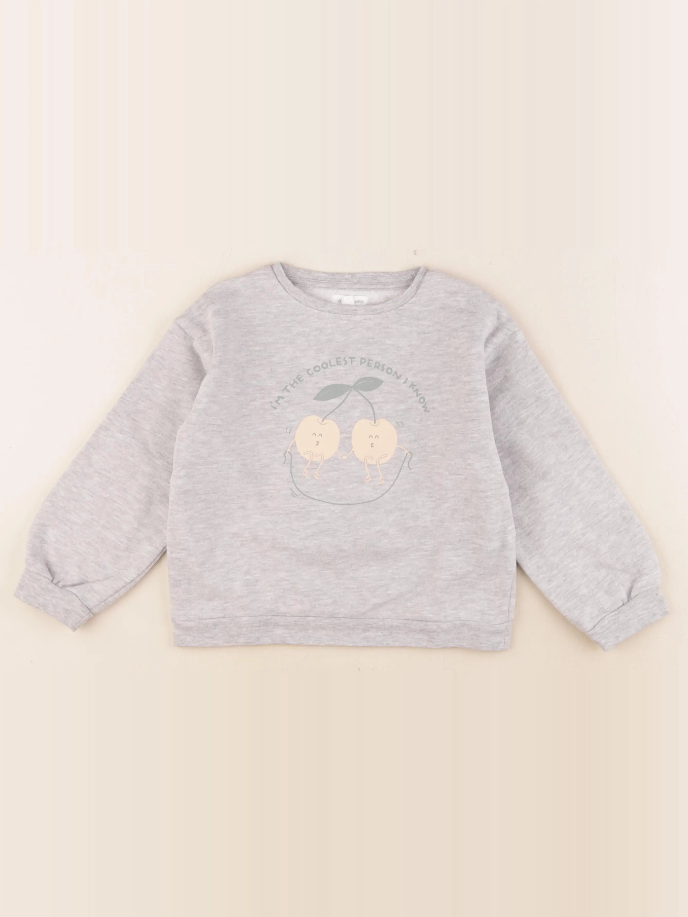 Vertbaudet - sweat gris - 6 ans