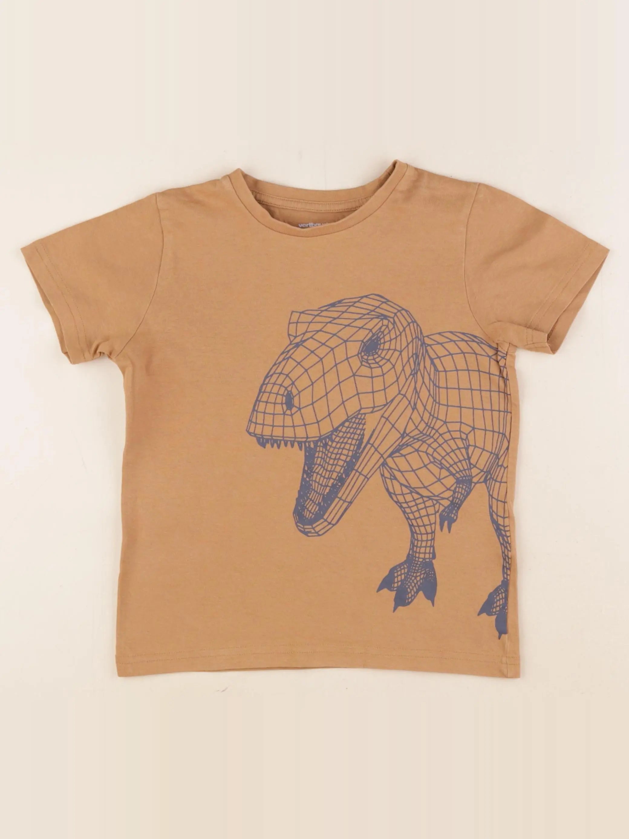 Vertbaudet - tee-shirt marron - 6 ans